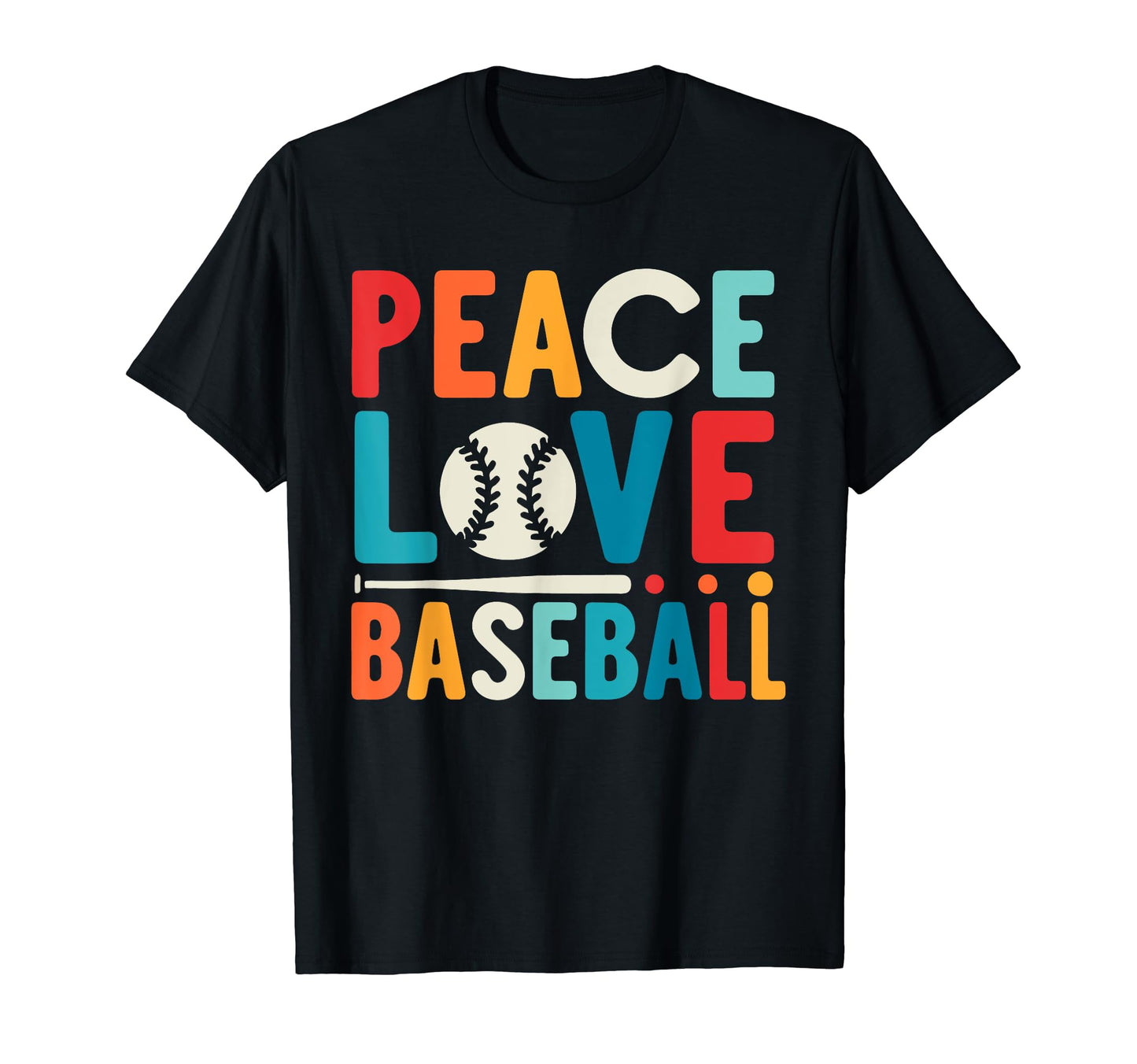 Peace Love Baseball Baseball Lovers T-Shirt - Streetwear Style Unisex - T-Shirt, Sweatshirt, Hoodie