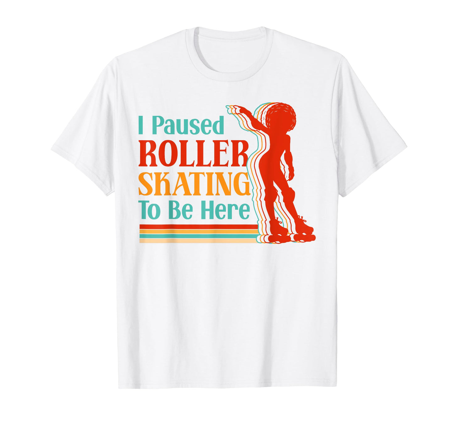 Roller Skating Skate 1970S Black T-Shirt - Fun Novelty Design for Adults - T-Shirt, Sweatshirt, Hoodie