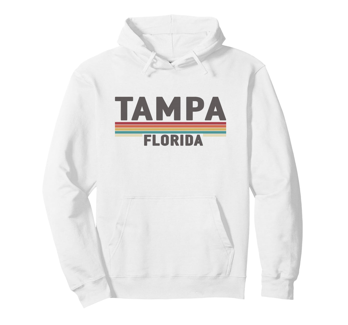 Tampa Florida Stripes Hoodie - Aesthetic Graphic for Adults - T-Shirt, Sweatshirt, Hoodie