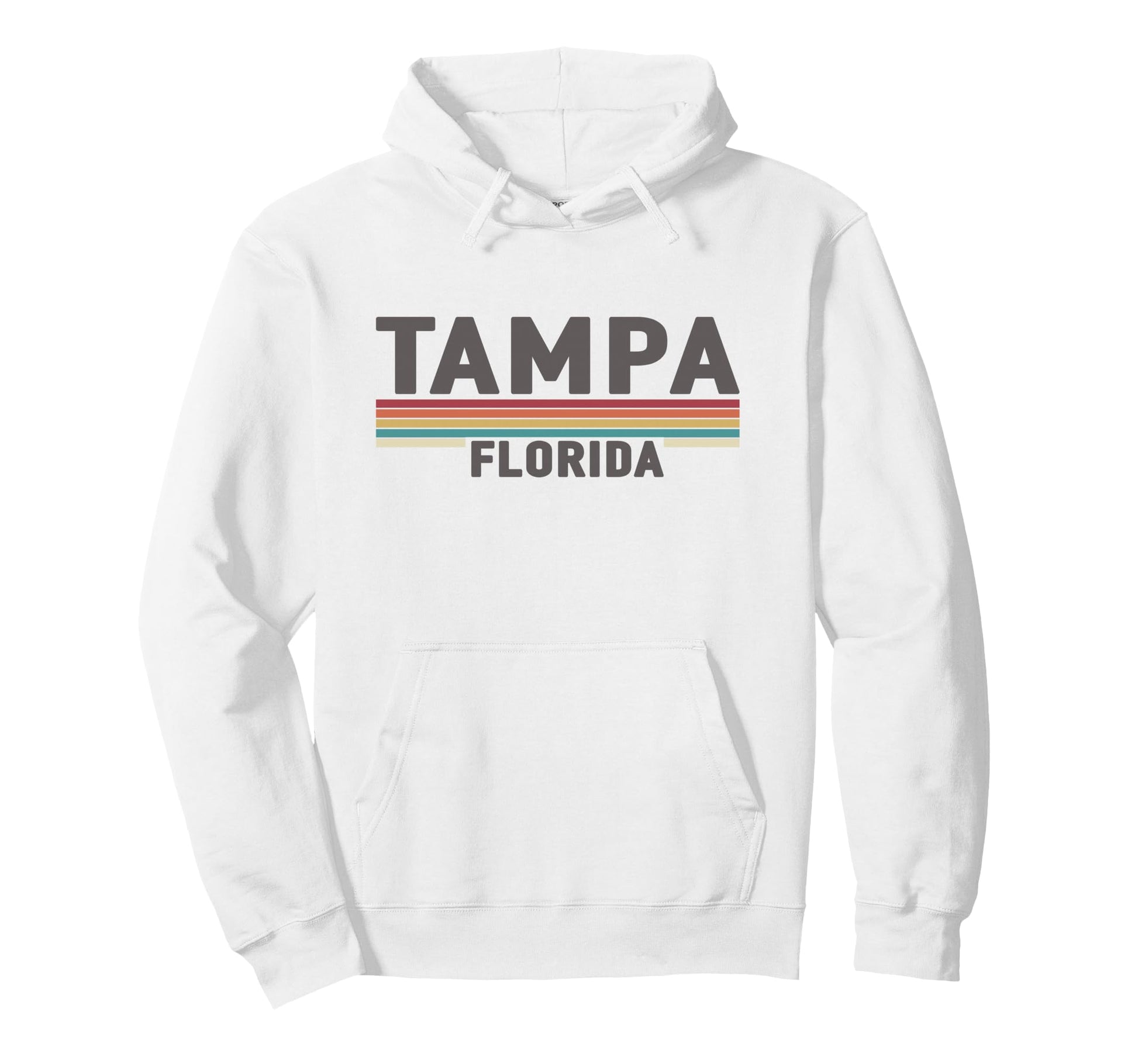 Tampa Florida Stripes Hoodie - Aesthetic Graphic for Adults - T-Shirt, Sweatshirt, Hoodie