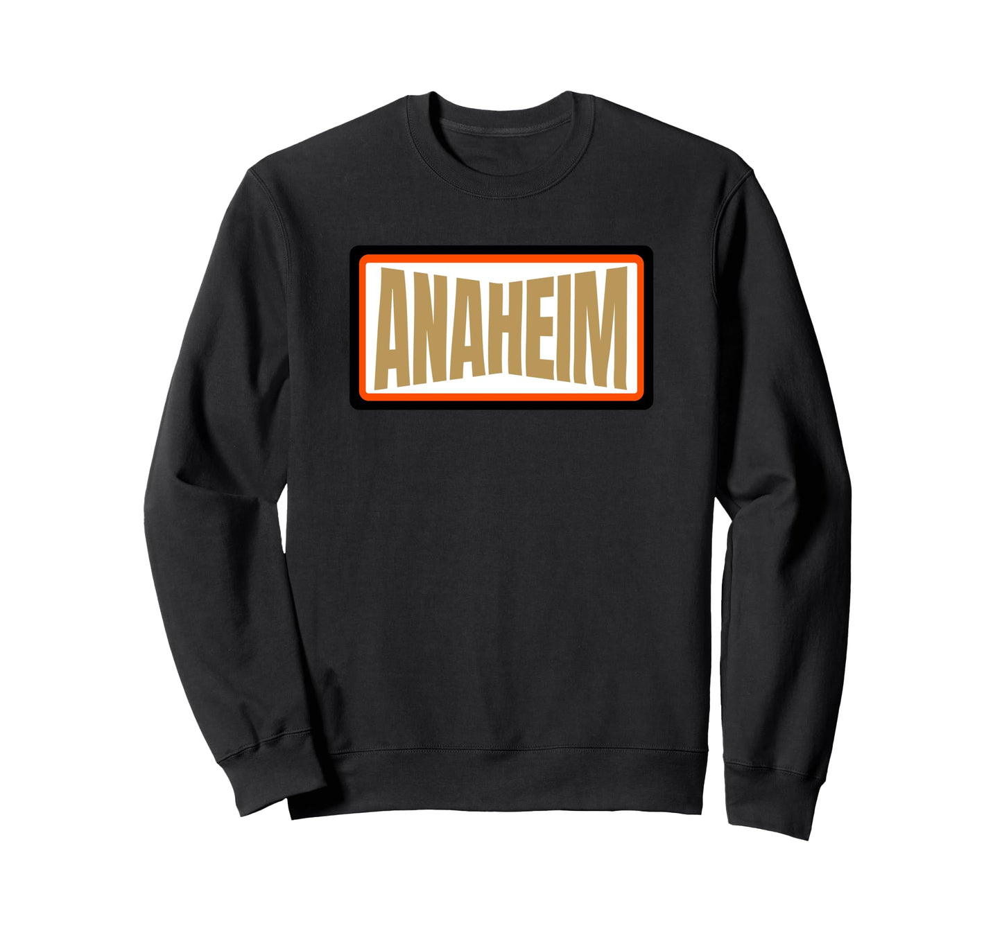 Fun Anaheim Dark Brown Orange Striped Sweatshirt - Unique Graphic Unisex - T-Shirt, Sweatshirt, Hoodie
