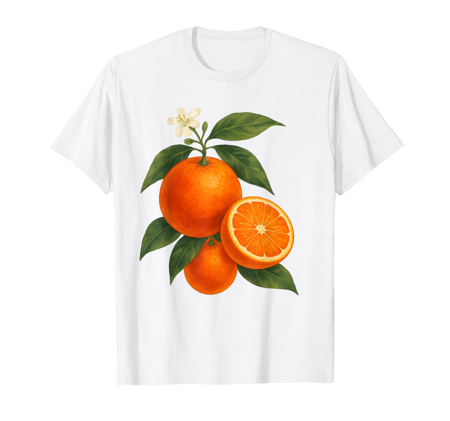 Orange Summer Fruit Y2K Aesthetic T-Shirt - Custom Art Print Men Women - T-Shirt, Sweatshirt, Hoodie