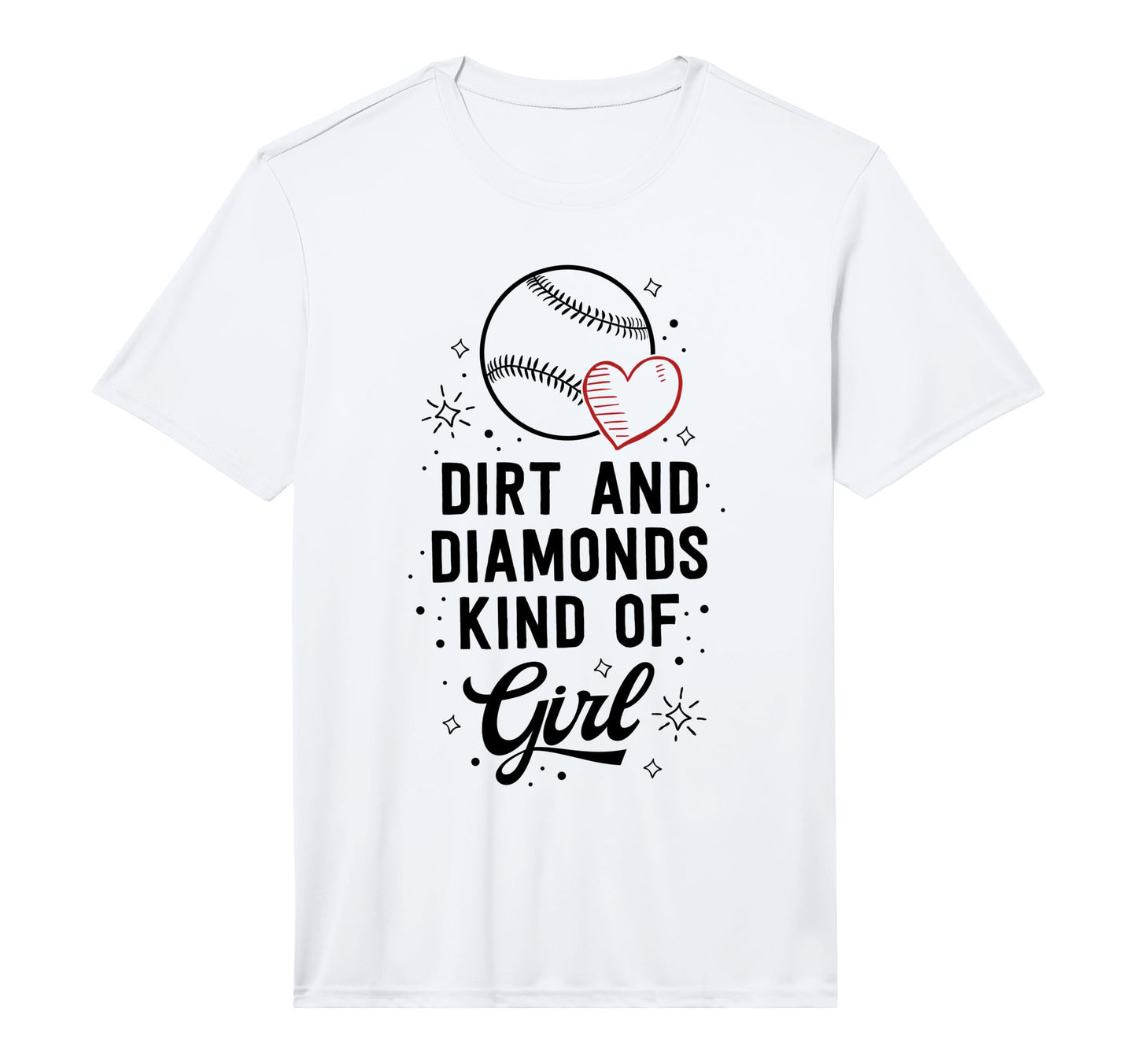 Dirt And Diamonds Kind Baseball T-Shirt - Custom Art Print for Adults - T-Shirt, Sweatshirt, Hoodie