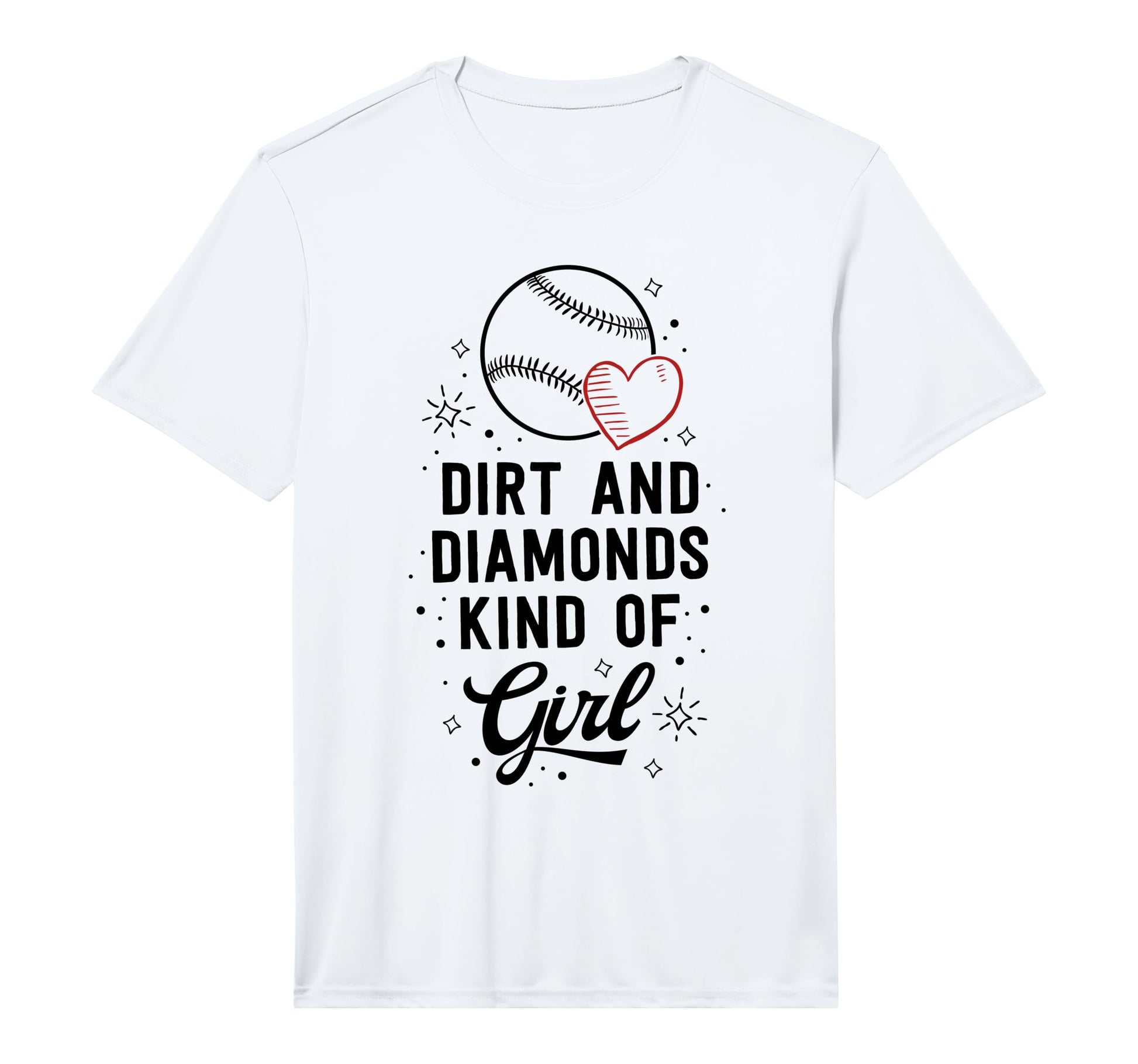 Dirt And Diamonds Kind Baseball T-Shirt - Custom Art Print for Adults - T-Shirt, Sweatshirt, Hoodie