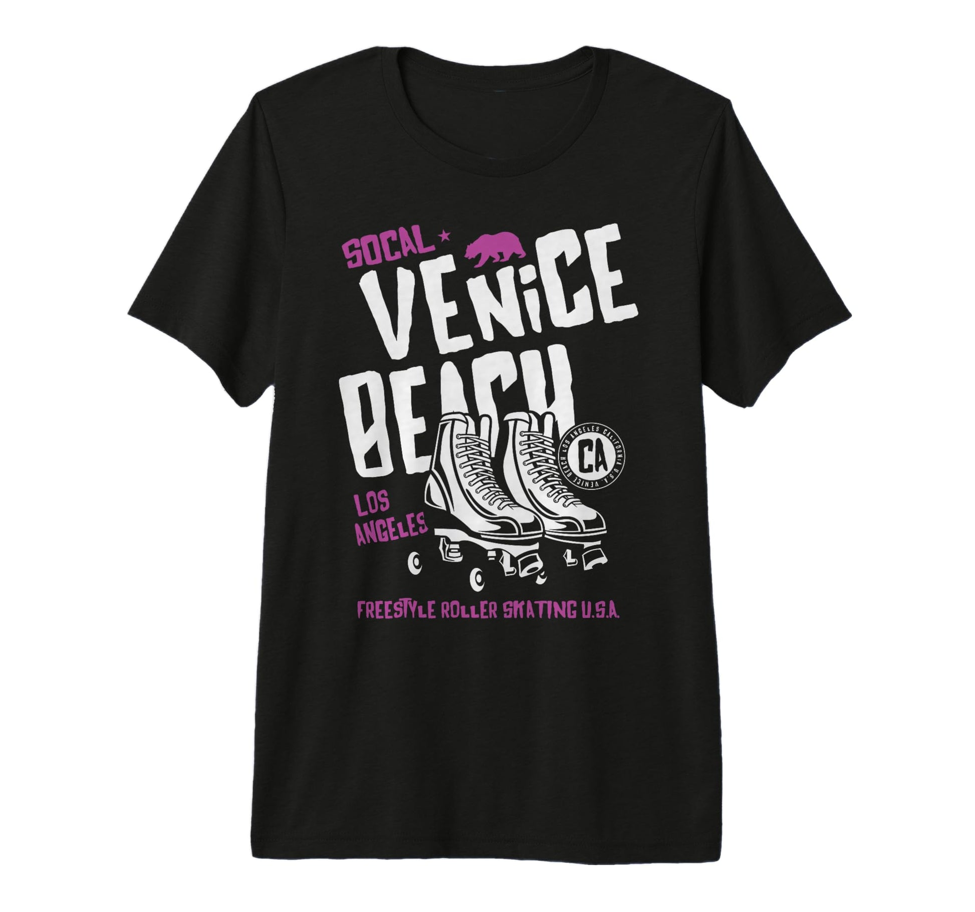 Venice Beach California Roller T-Shirt - Aesthetic Graphic for Adults - T-Shirt, Sweatshirt, Hoodie