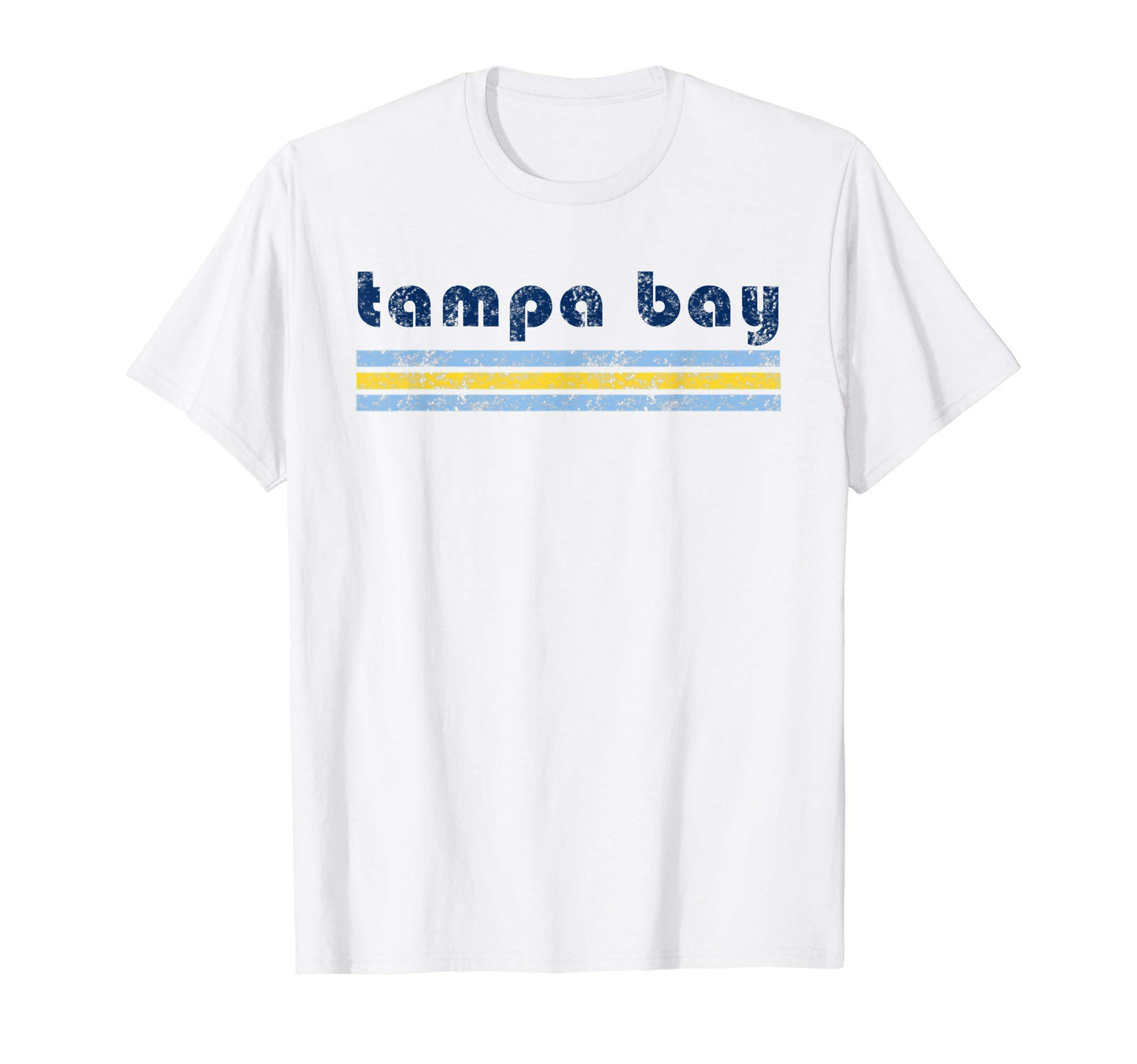Tampa Florida Three Stripe Weathered T-Shirt - Fun Novelty Design Unisex - T-Shirt, Sweatshirt, Hoodie