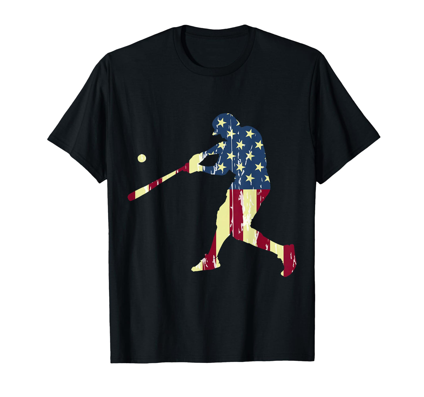 Patriotic American Flag Baseball Baseball T-Shirt - Minimalist Print Unisex - T-Shirt, Sweatshirt, Hoodie
