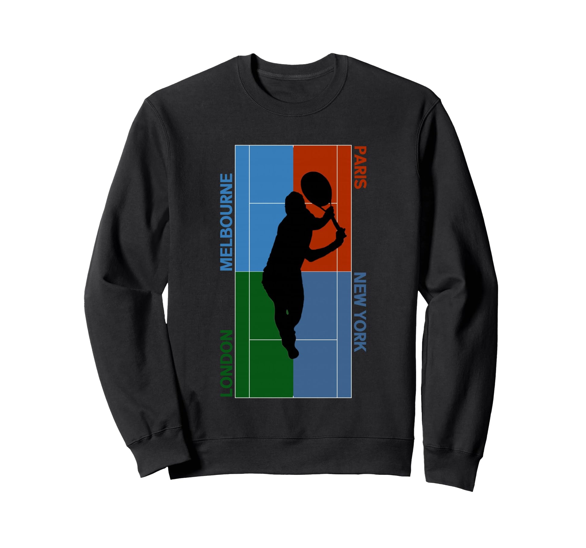 Tennis Grand Slam Courts Sweatshirt - Casual Everyday Wear for Adults - T-Shirt, Sweatshirt, Hoodie