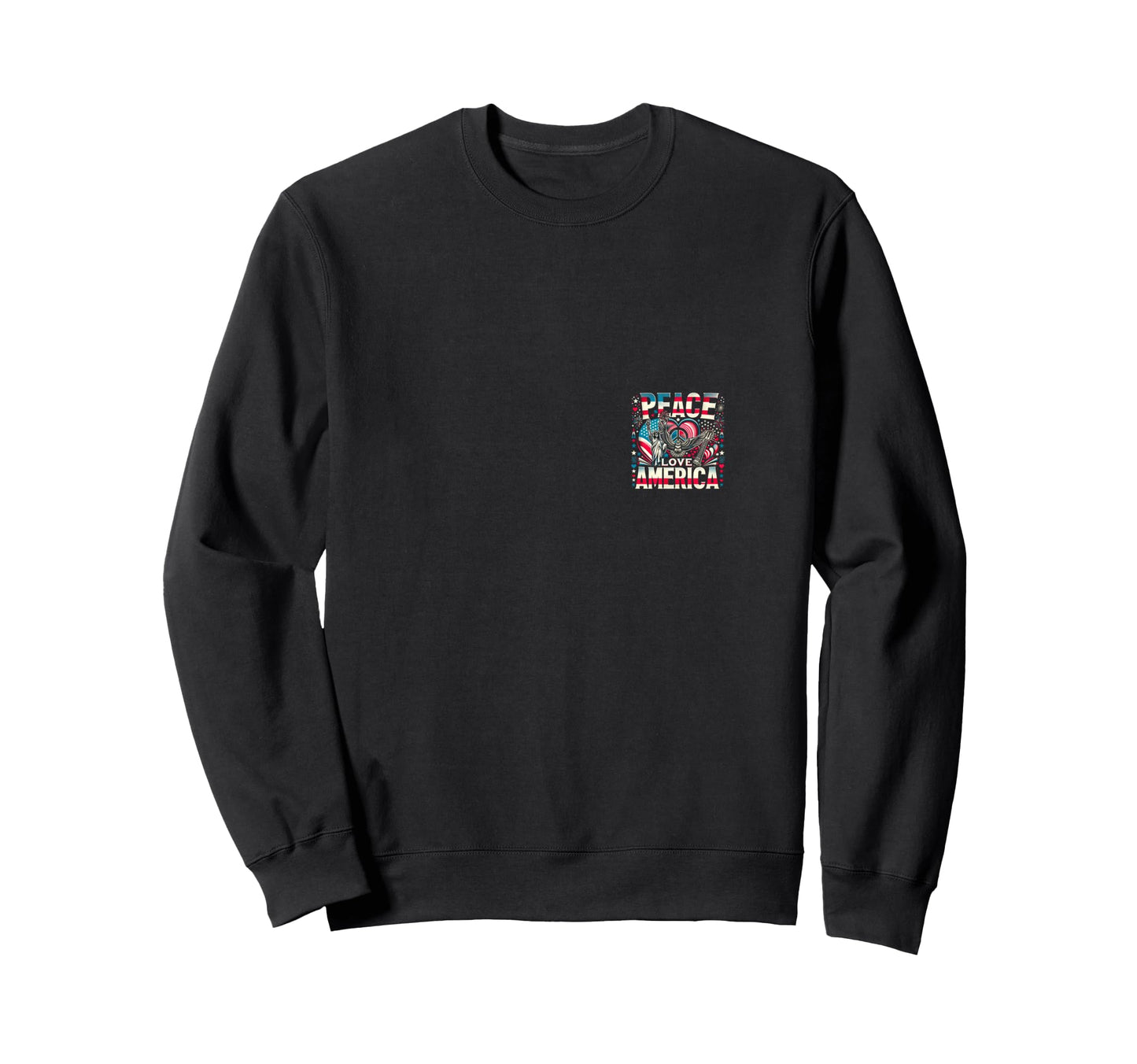 Patriotic Spirit Advocate Peace Love America Hoodie - Unique Graphic Unisex - T-Shirt, Sweatshirt, Hoodie