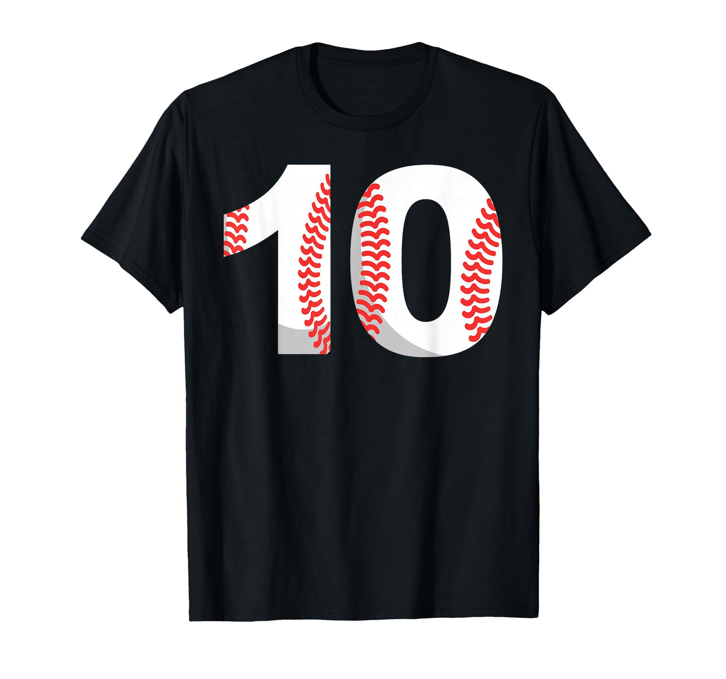 Tenth Birthday 10Th Baseball Number 10 T-Shirt - Graphic Print for Adults - T-Shirt, Sweatshirt, Hoodie