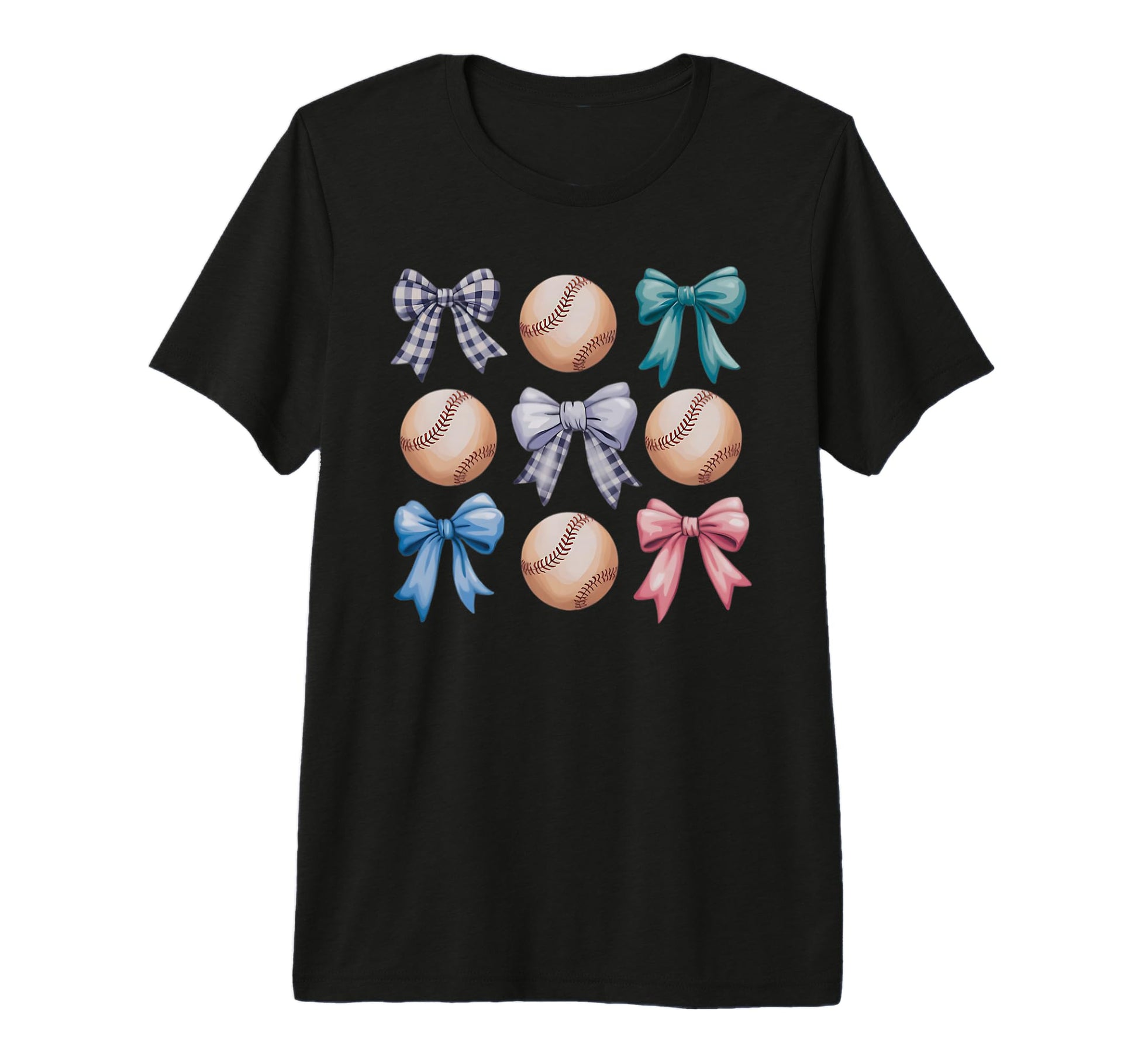 Baseball Coquette Bow Mom Sister Tri T-Shirt - Fun Novelty Design Unisex - T-Shirt, Sweatshirt, Hoodie