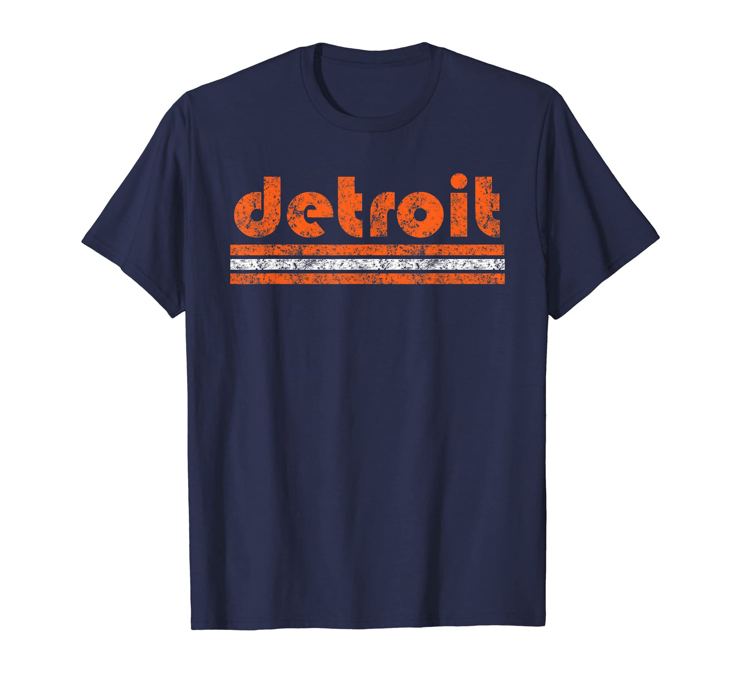 Detroit Three Stripe Weathered T-Shirt - Fun Novelty Design Unisex - T-Shirt, Sweatshirt, Hoodie