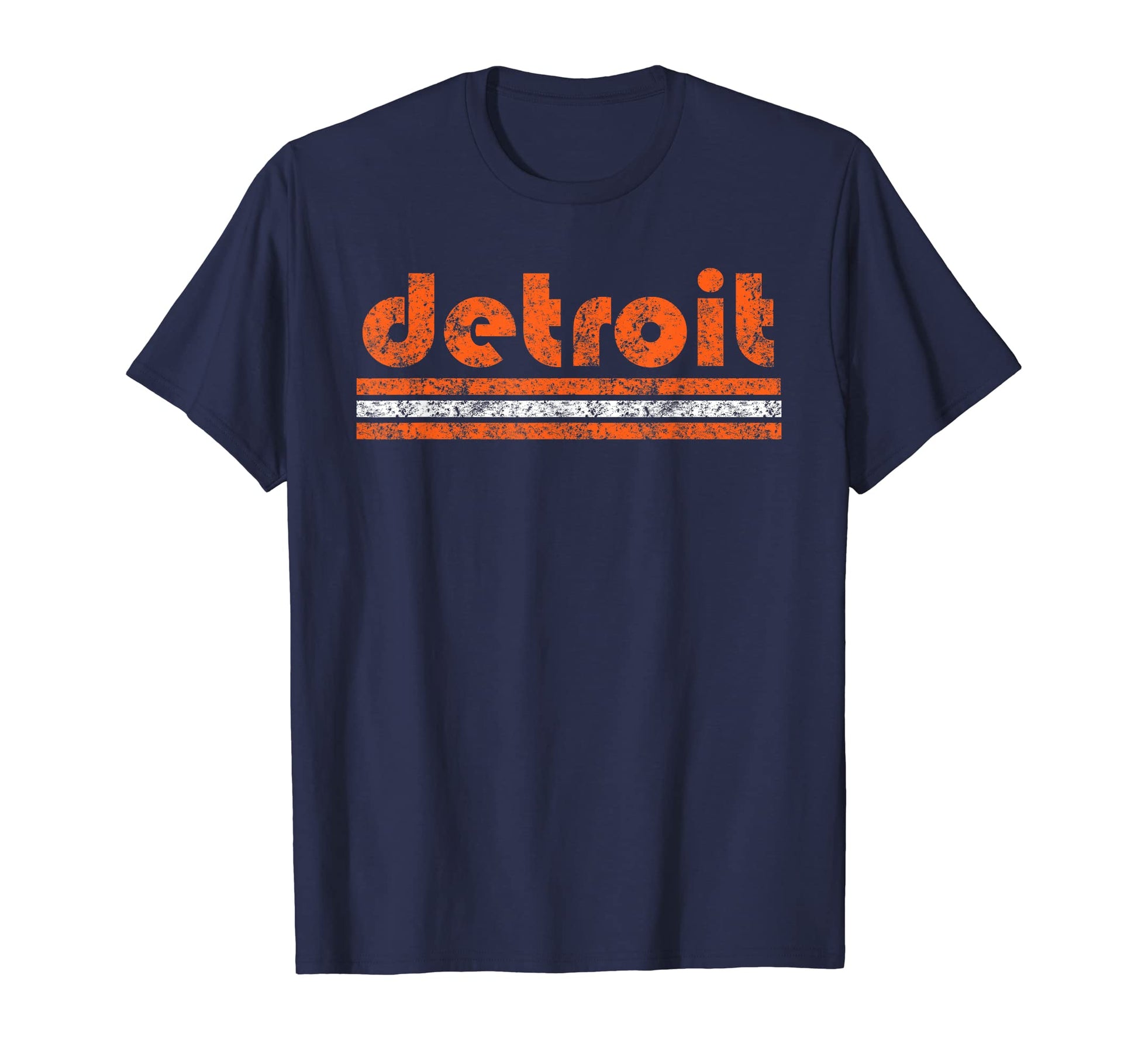 Detroit Three Stripe Weathered T-Shirt - Fun Novelty Design Unisex - T-Shirt, Sweatshirt, Hoodie