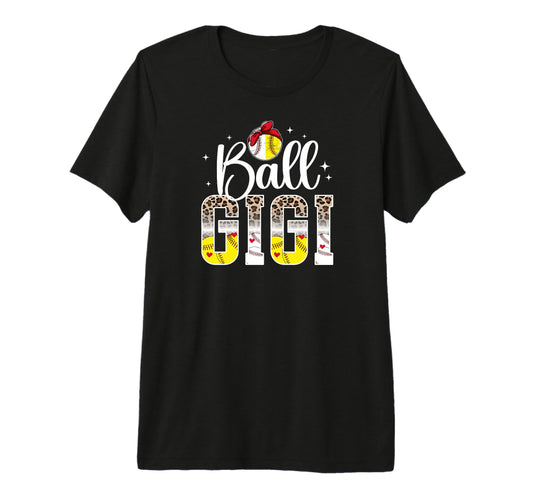 Ball Gigi Leopard Baseball Softball T-Shirt - Novelty Apparel Men Women - T-Shirt, Sweatshirt, Hoodie