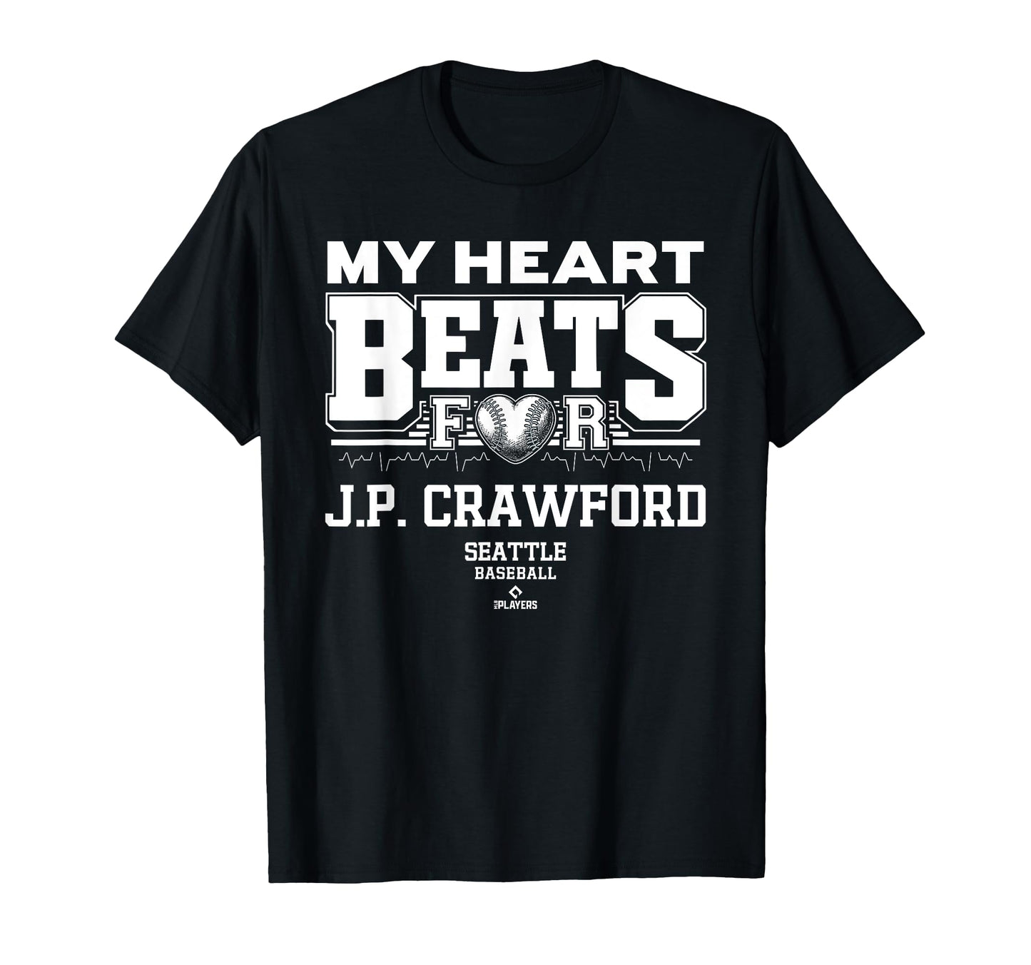 My Heart Beats J P Crawford Seattle T-Shirt - Graphic Print for Adults - T-Shirt, Sweatshirt, Hoodie