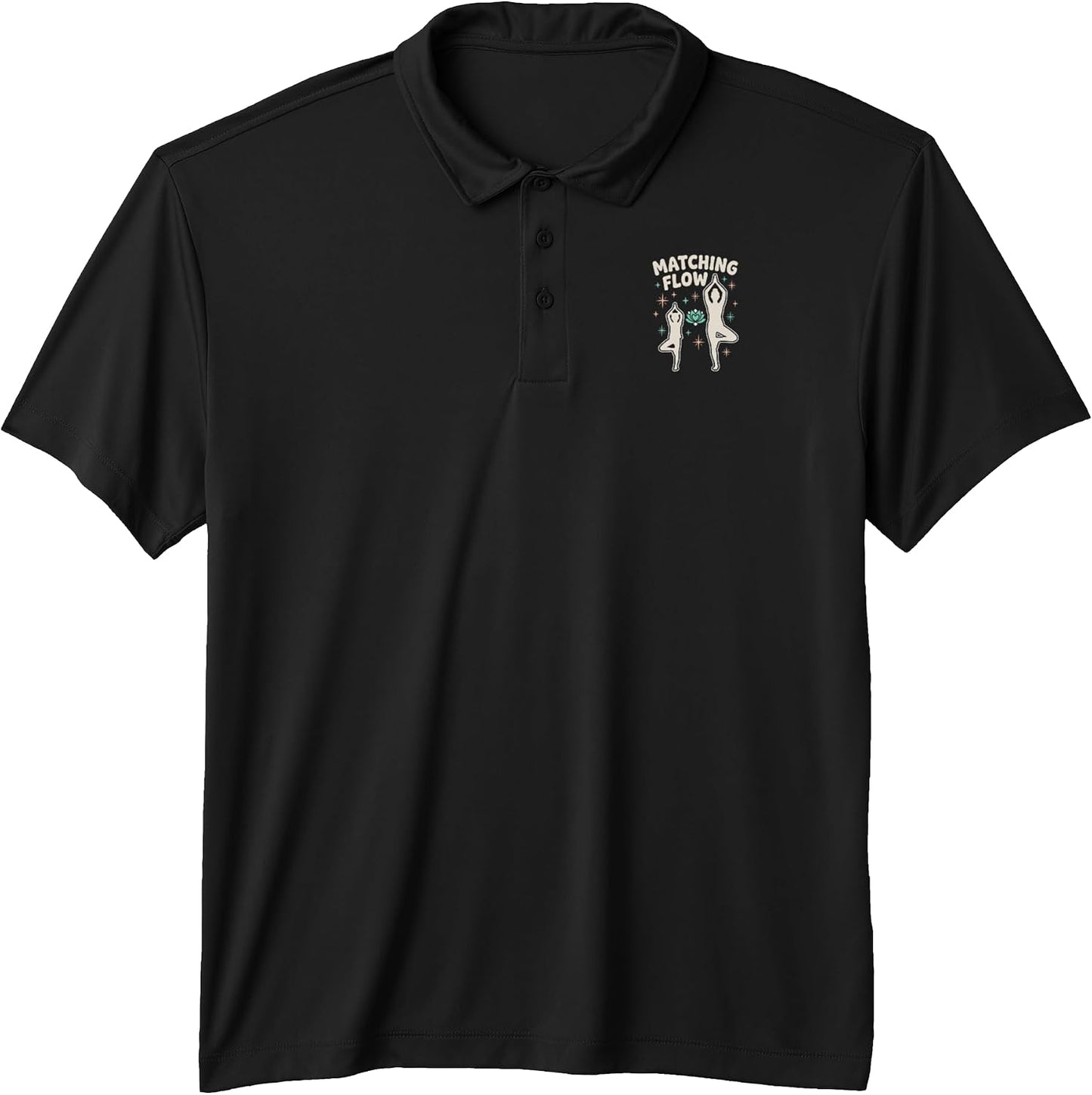 Mom Daughter Yoga Lotus Retro - Adult & Kids T-Shirts, Sweatshirts & Hoodies apparel design preview 1