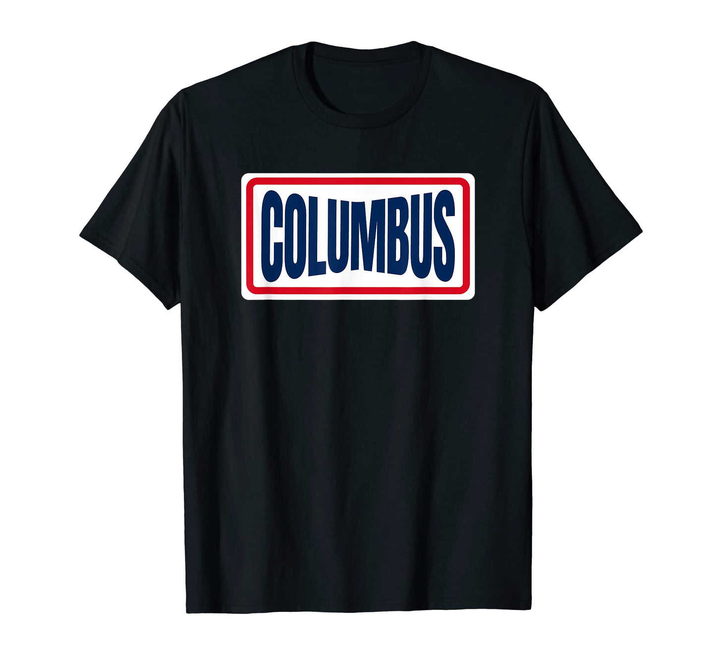 Columbus Red Navy Blue Striped T-Shirt - Casual Everyday Wear Unisex - T-Shirt, Sweatshirt, Hoodie