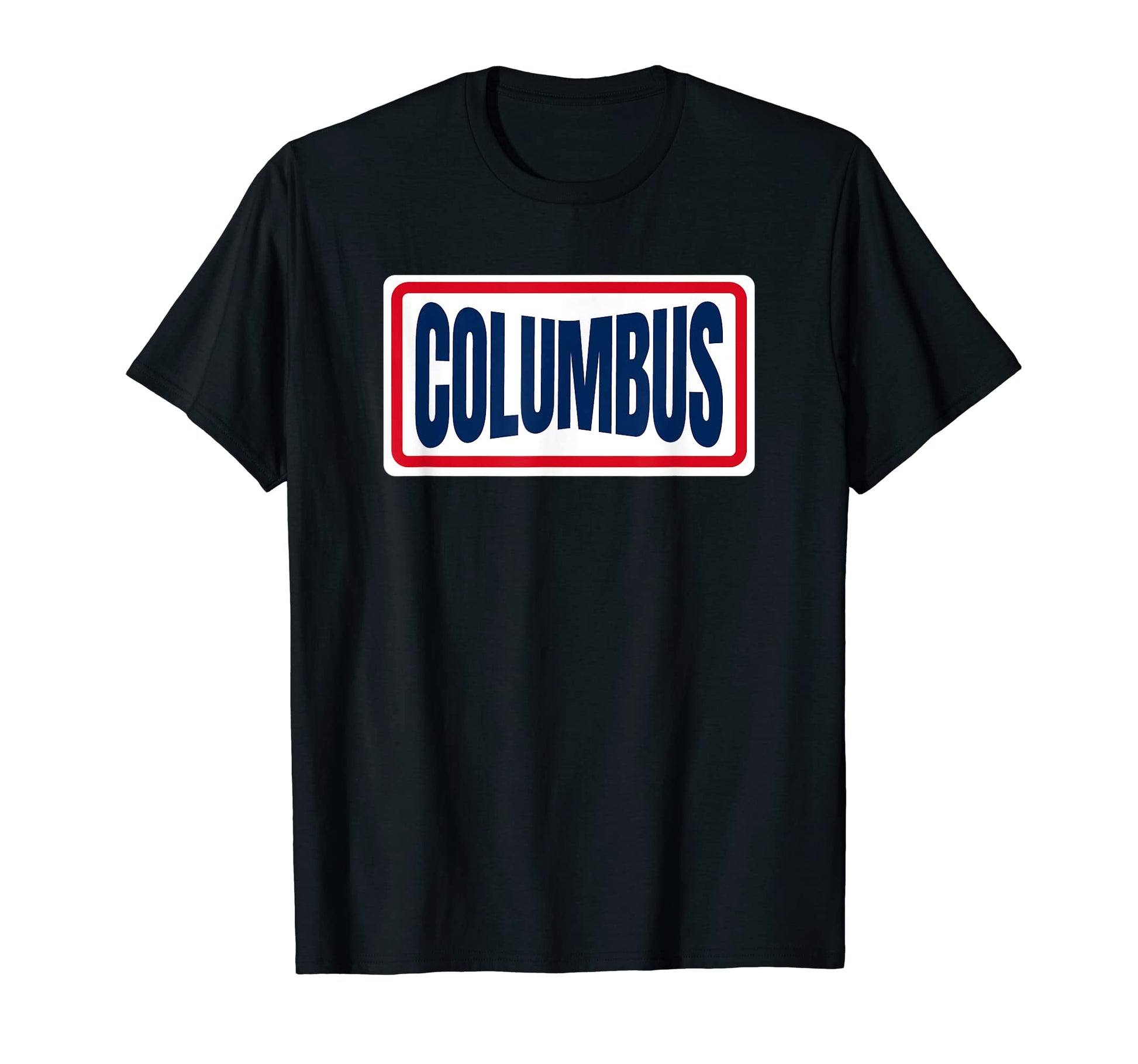 Columbus Red Navy Blue Striped T-Shirt - Casual Everyday Wear Unisex - T-Shirt, Sweatshirt, Hoodie