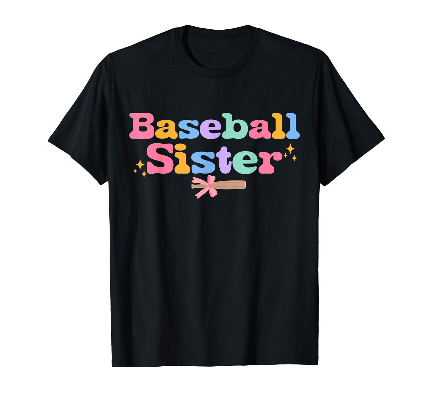 Baseball Sister Coquette Bow Baseball T-Shirt - Minimalist Print Men Women - T-Shirt, Sweatshirt, Hoodie