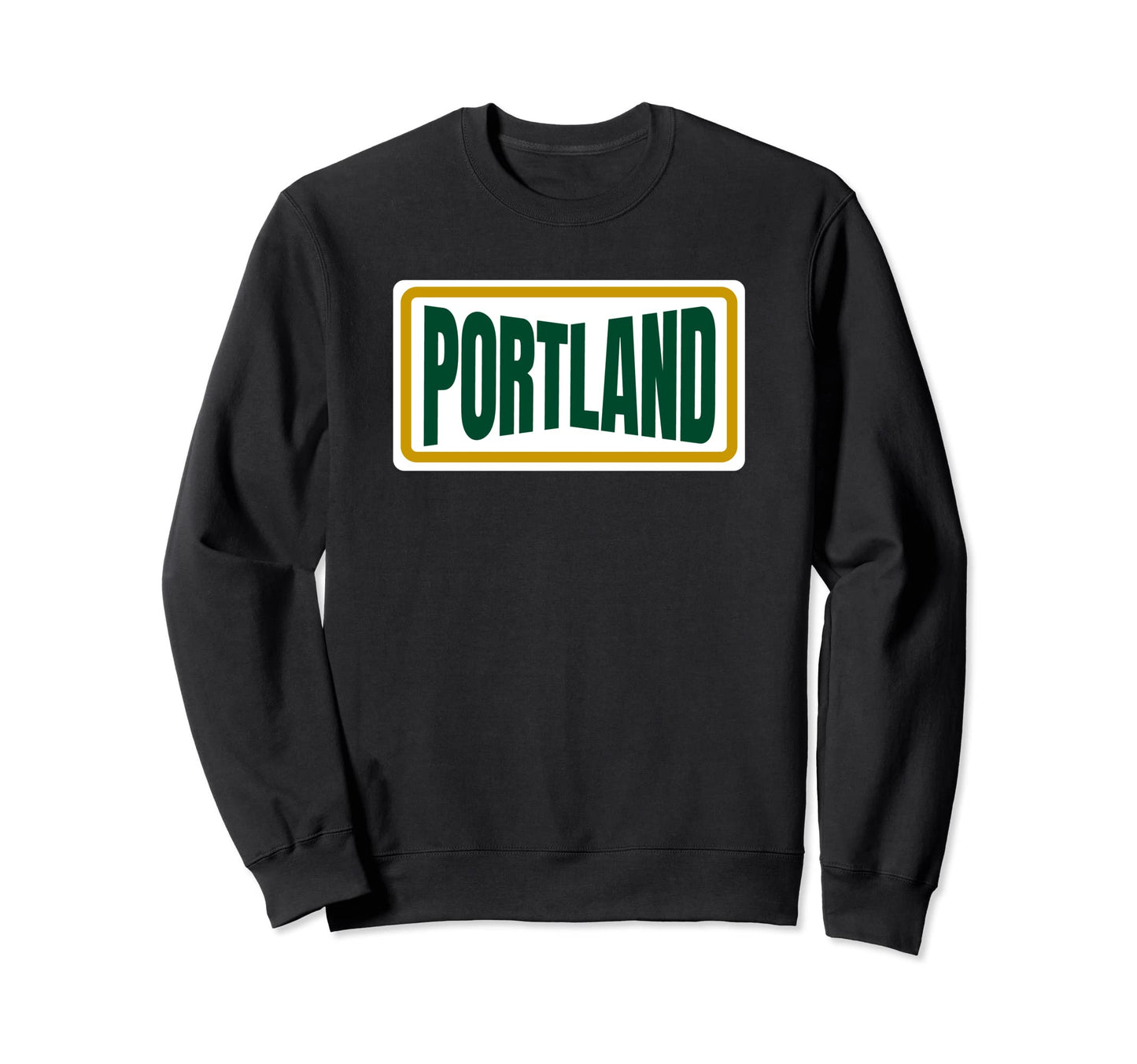 Portland Green Striped Portland Sweatshirt - Fun Novelty Design Men Women - T-Shirt, Sweatshirt, Hoodie