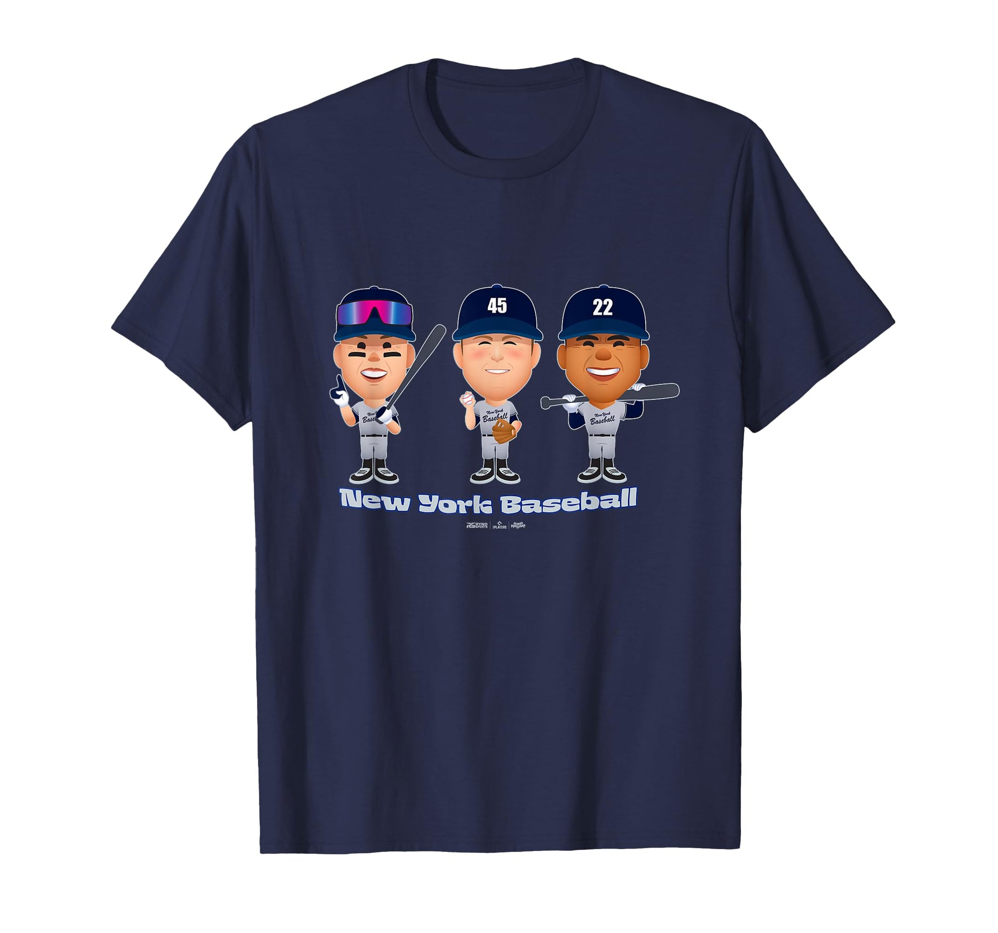 New York Baseball Players Body Trio T-Shirt - Trendy Graphic Men Women - T-Shirt, Sweatshirt, Hoodie