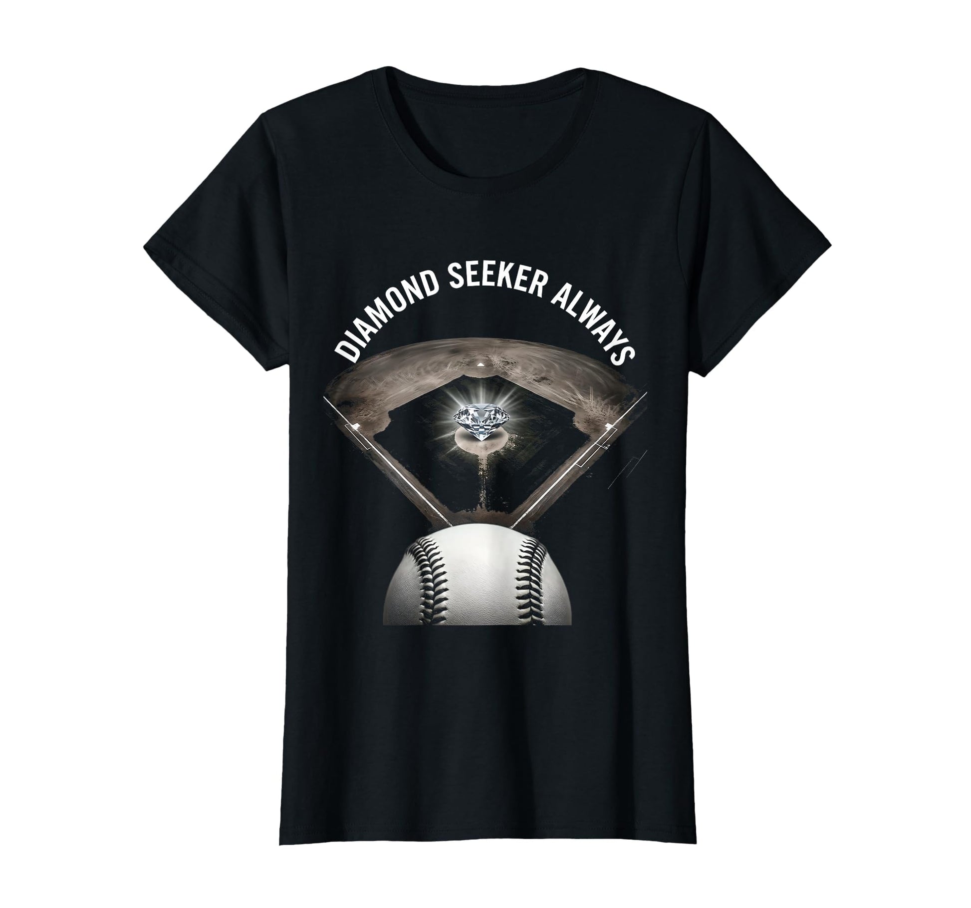 Dirt And Diamonds Baseball Diamond T-Shirt - Novelty Apparel for Adults - T-Shirt, Sweatshirt, Hoodie