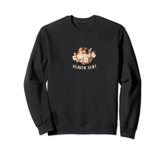 Angel Y2K Aesthetic Cherub Trendy Sweatshirt - Minimalist Print Men Women - T-Shirt, Sweatshirt, Hoodie
