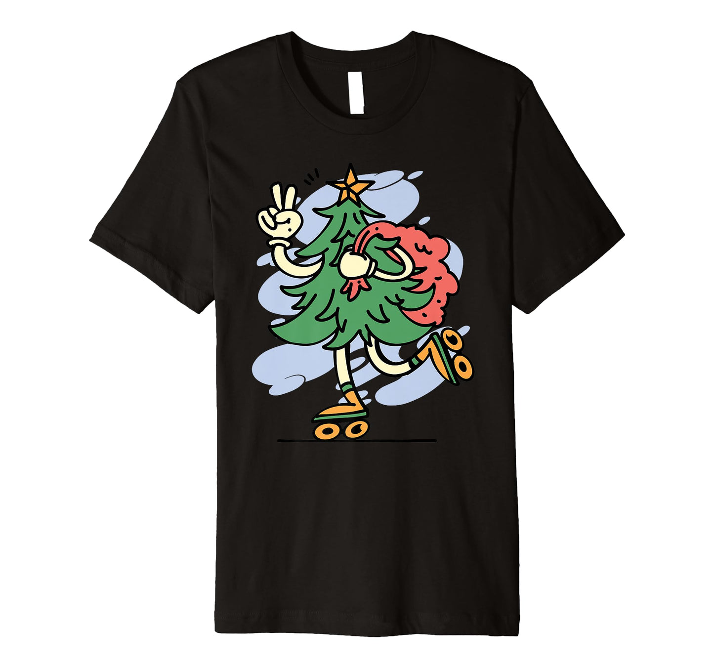 Festive Rolling Tree T-Shirt - Minimalist Print Men Women - T-Shirt, Sweatshirt, Hoodie