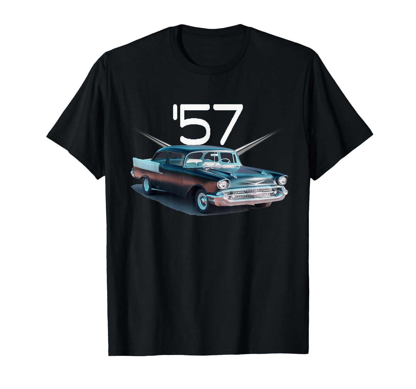 1957 57 Bel Air 50S Car Old School Hot T-Shirt - Custom Art Print Unisex - T-Shirt, Sweatshirt, Hoodie
