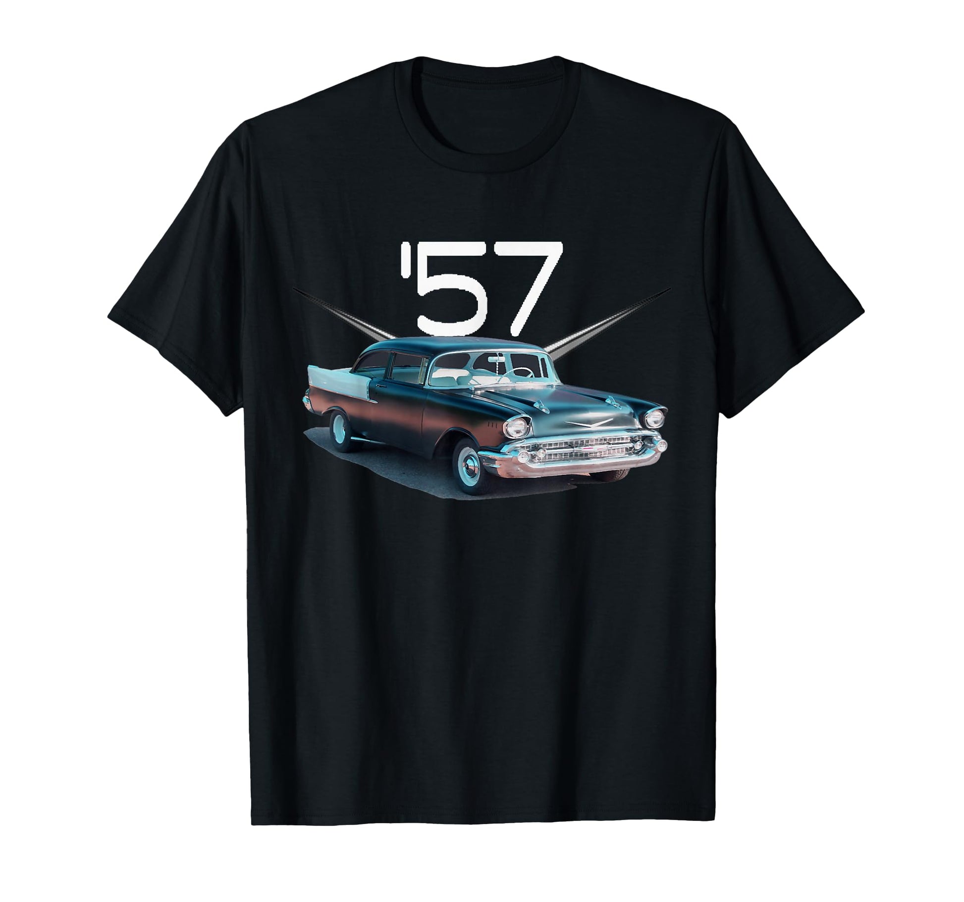 1957 57 Bel Air 50S Car Old School Hot T-Shirt - Custom Art Print Unisex - T-Shirt, Sweatshirt, Hoodie