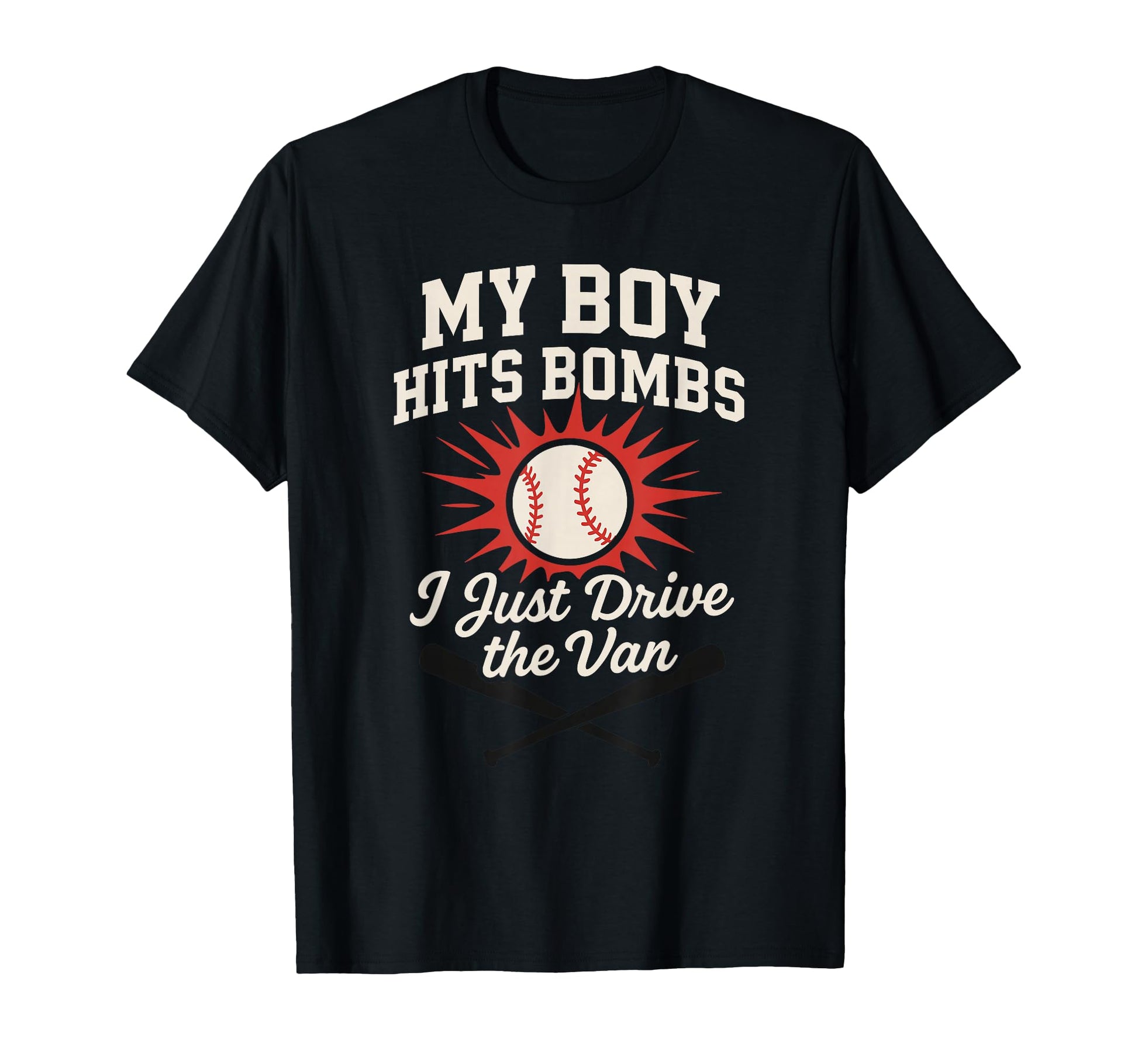 Mom Baseball Proud Son Home Run Travel T-Shirt - Custom Art Print Unisex - T-Shirt, Sweatshirt, Hoodie