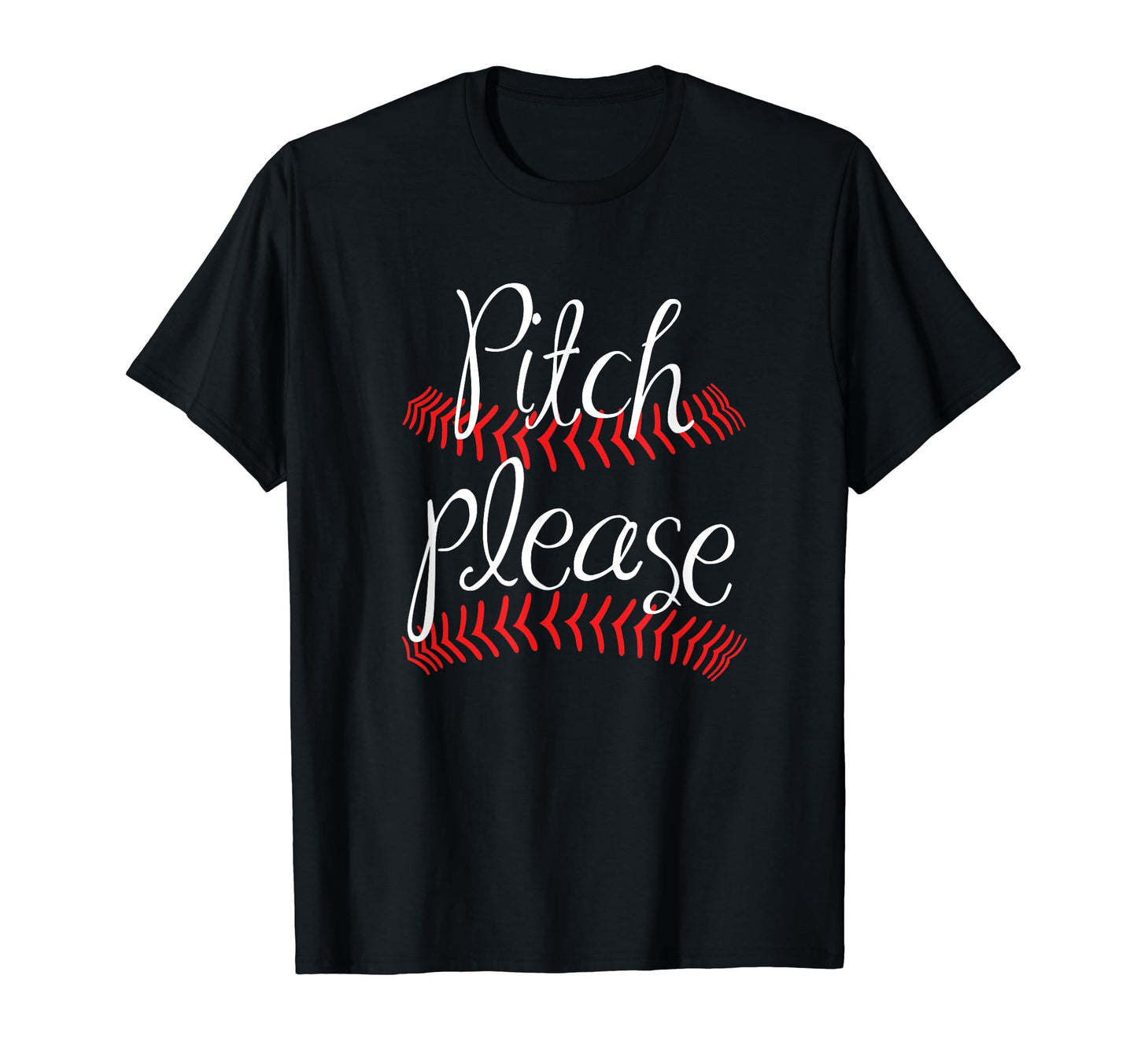 Pitch Please Funny Softball Baseball T-Shirt - Minimalist Print Men Women - T-Shirt, Sweatshirt, Hoodie