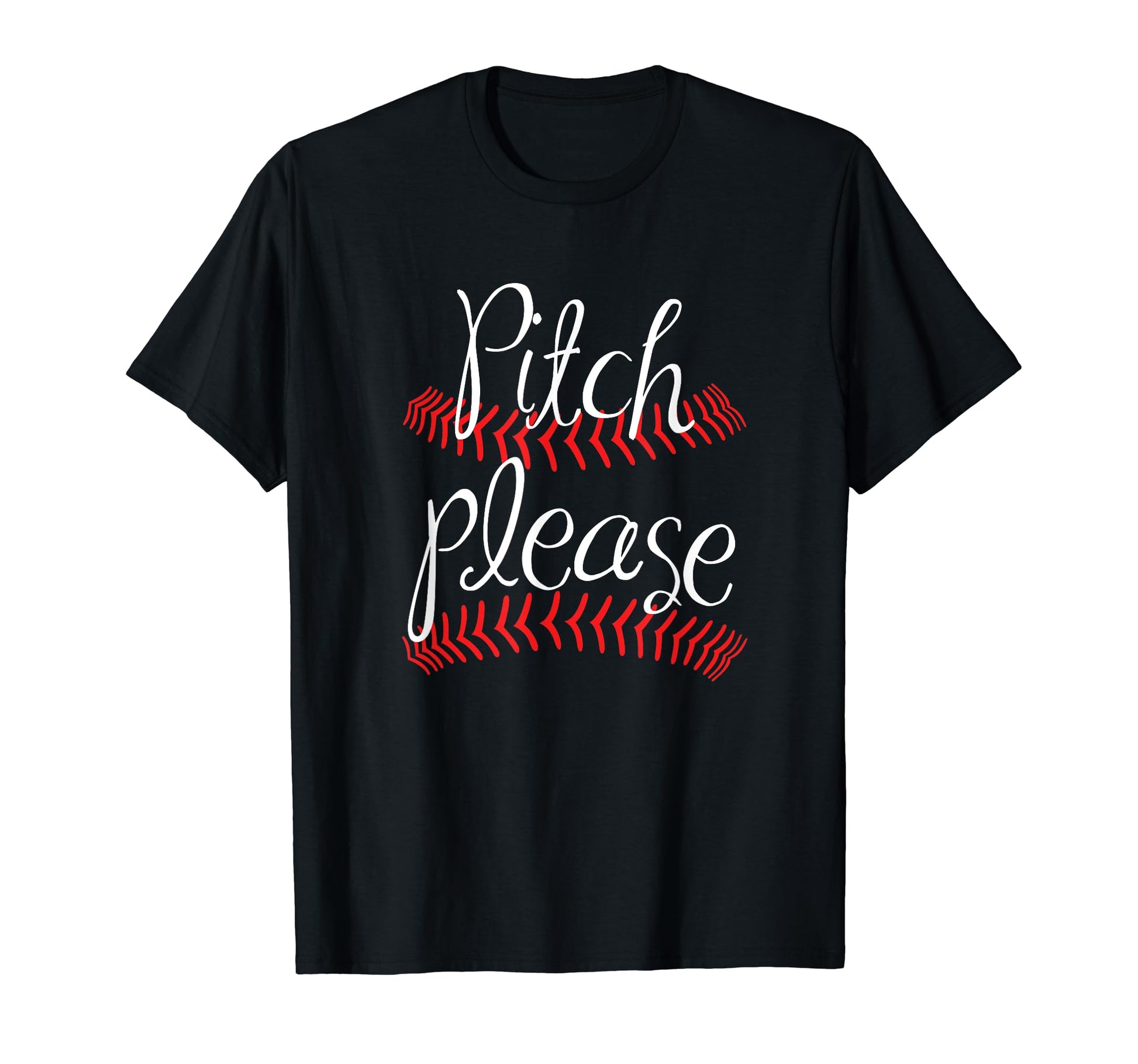 Pitch Please Funny Softball Baseball T-Shirt - Minimalist Print Men Women - T-Shirt, Sweatshirt, Hoodie
