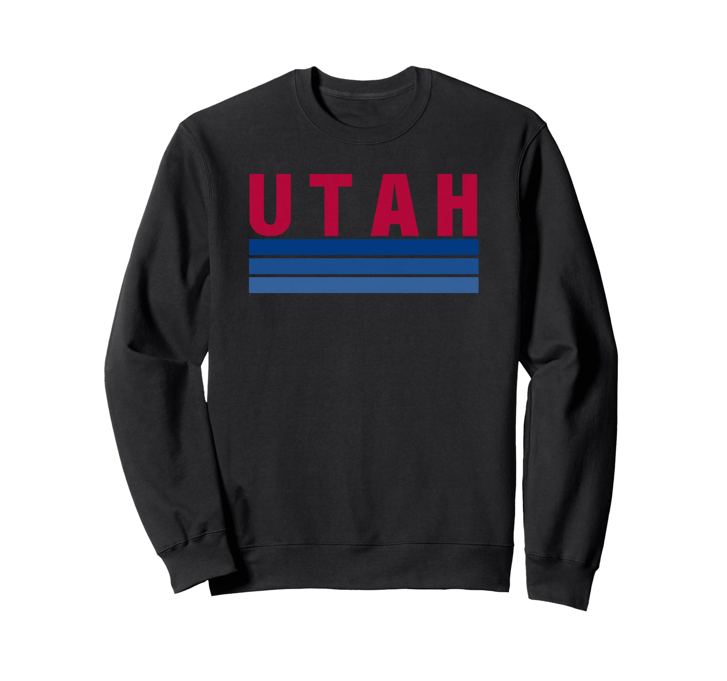 Fun Utah Red Blue Stripes Utah Red Sweatshirt - Streetwear Style Unisex - T-Shirt, Sweatshirt, Hoodie