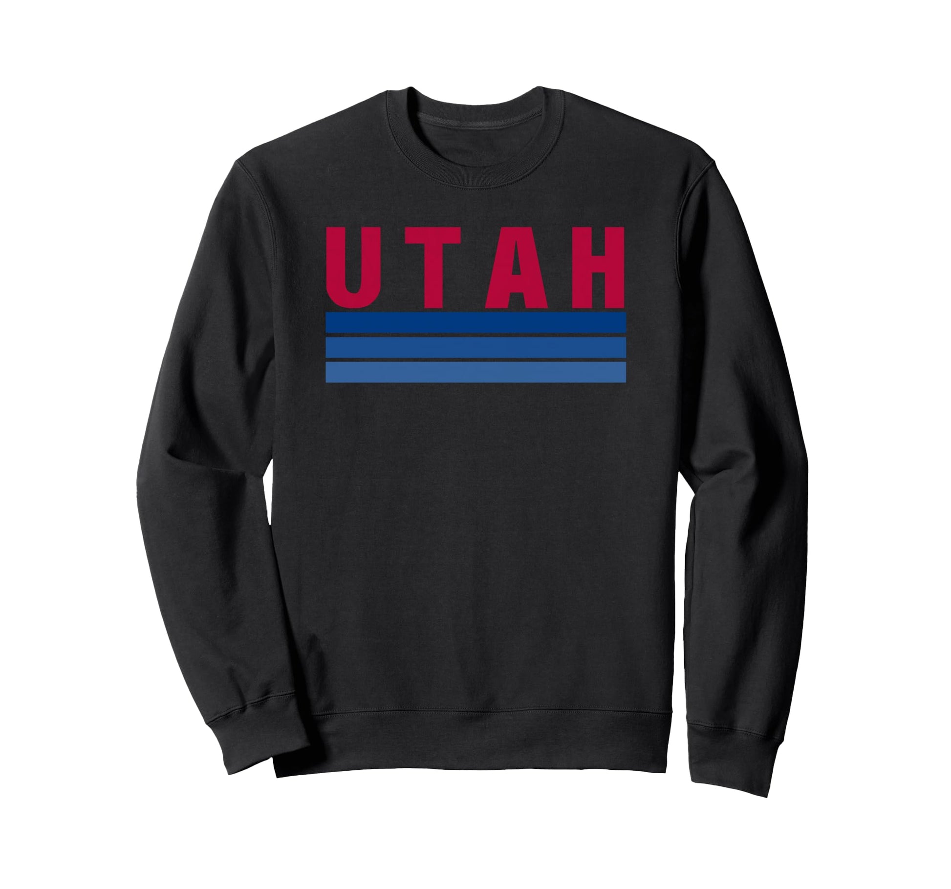 Fun Utah Red Blue Stripes Utah Red Sweatshirt - Streetwear Style Unisex - T-Shirt, Sweatshirt, Hoodie
