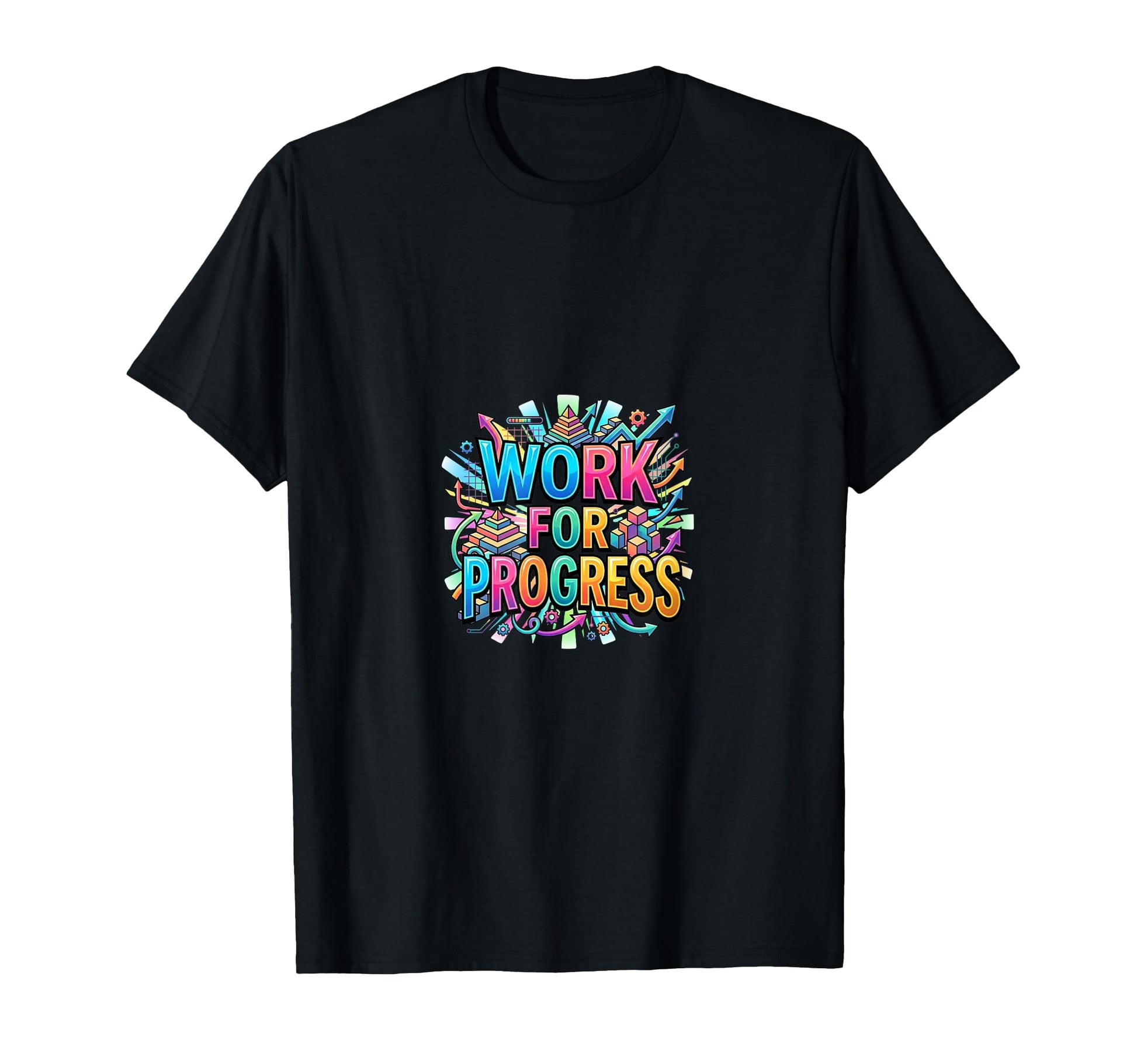 Progress Motivation Mindset Typography T-Shirt - Novelty Apparel Unisex - T-Shirt, Sweatshirt, Hoodie
