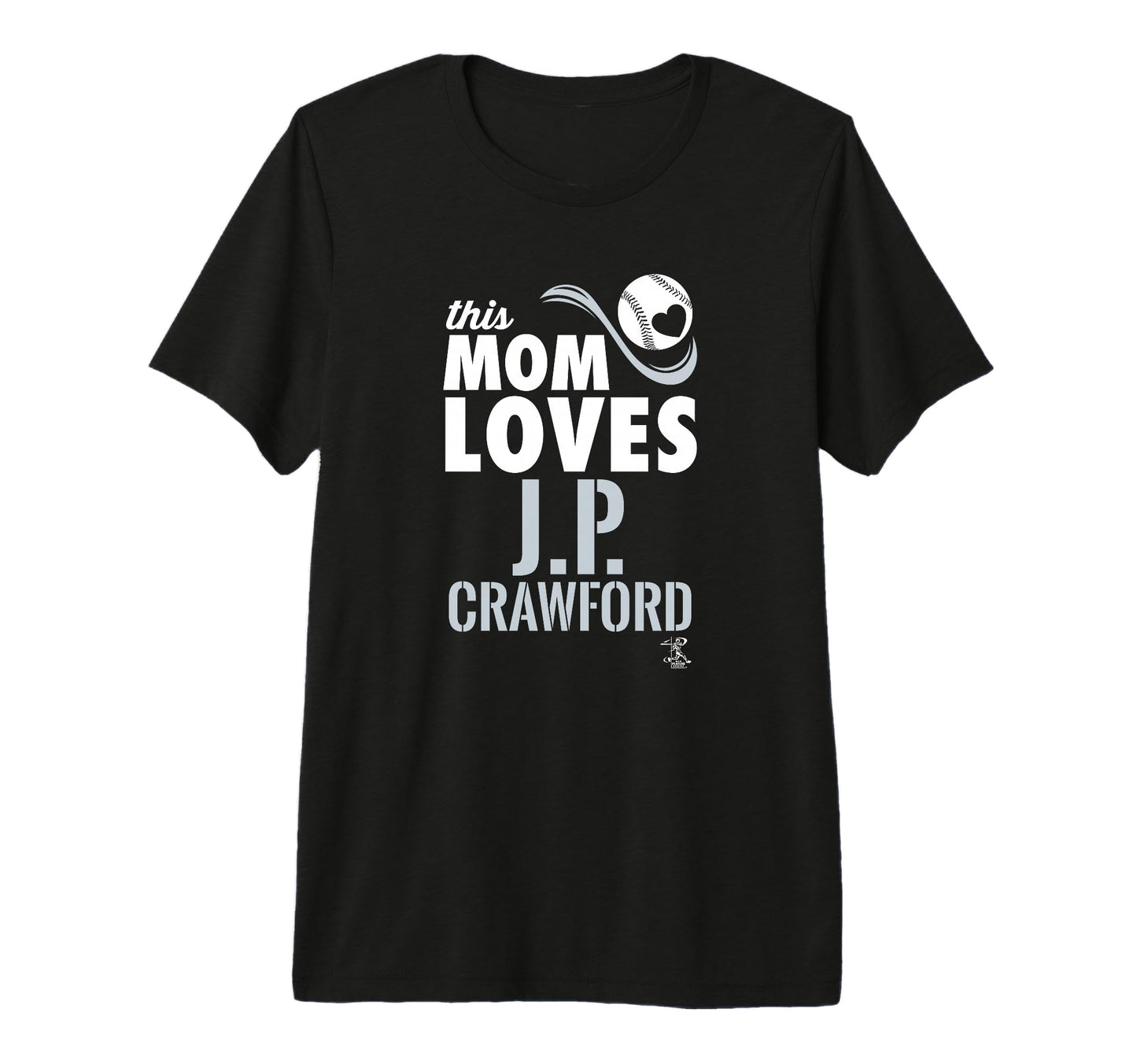 J P Crawford This Mom Loves Tri Blend T-Shirt - Trendy Graphic Unisex - T-Shirt, Sweatshirt, Hoodie