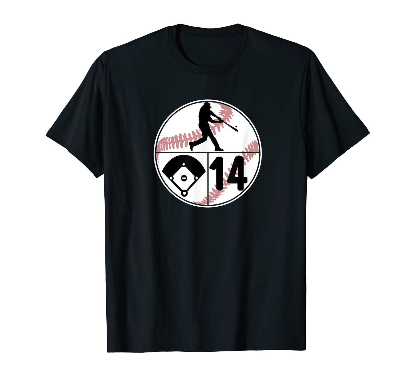 Number 14 14 Player Batter Homerun T-Shirt - Graphic Print for Adults - T-Shirt, Sweatshirt, Hoodie