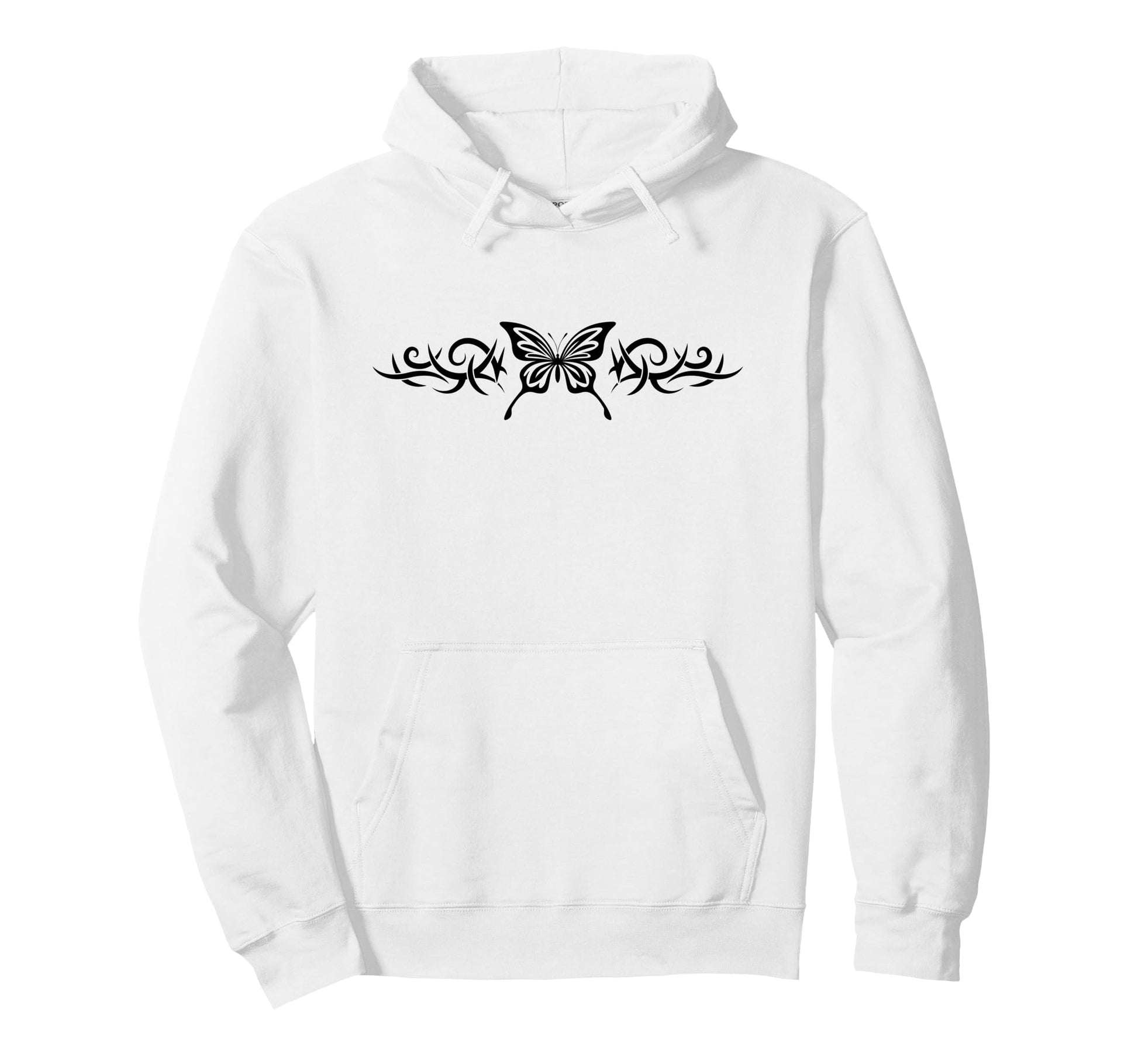 Fairycore Butterfly Tattoo Grunge Hoodie - Casual Everyday Wear Men Women - T-Shirt, Sweatshirt, Hoodie