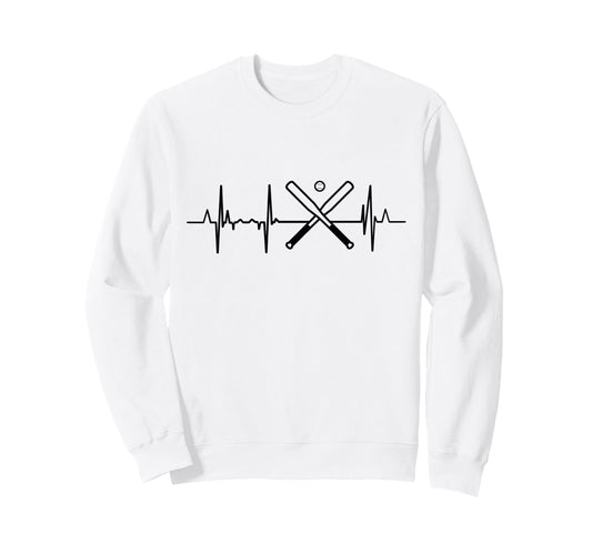 Baseball Heartline Baseball Sweatshirt - Casual Everyday Wear for Adults - T-Shirt, Sweatshirt, Hoodie