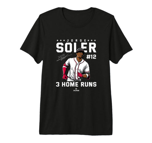 3 Home Runs Mlbpa Jorge Soler Baseball T-Shirt - Unique Graphic for Adults - T-Shirt, Sweatshirt, Hoodie
