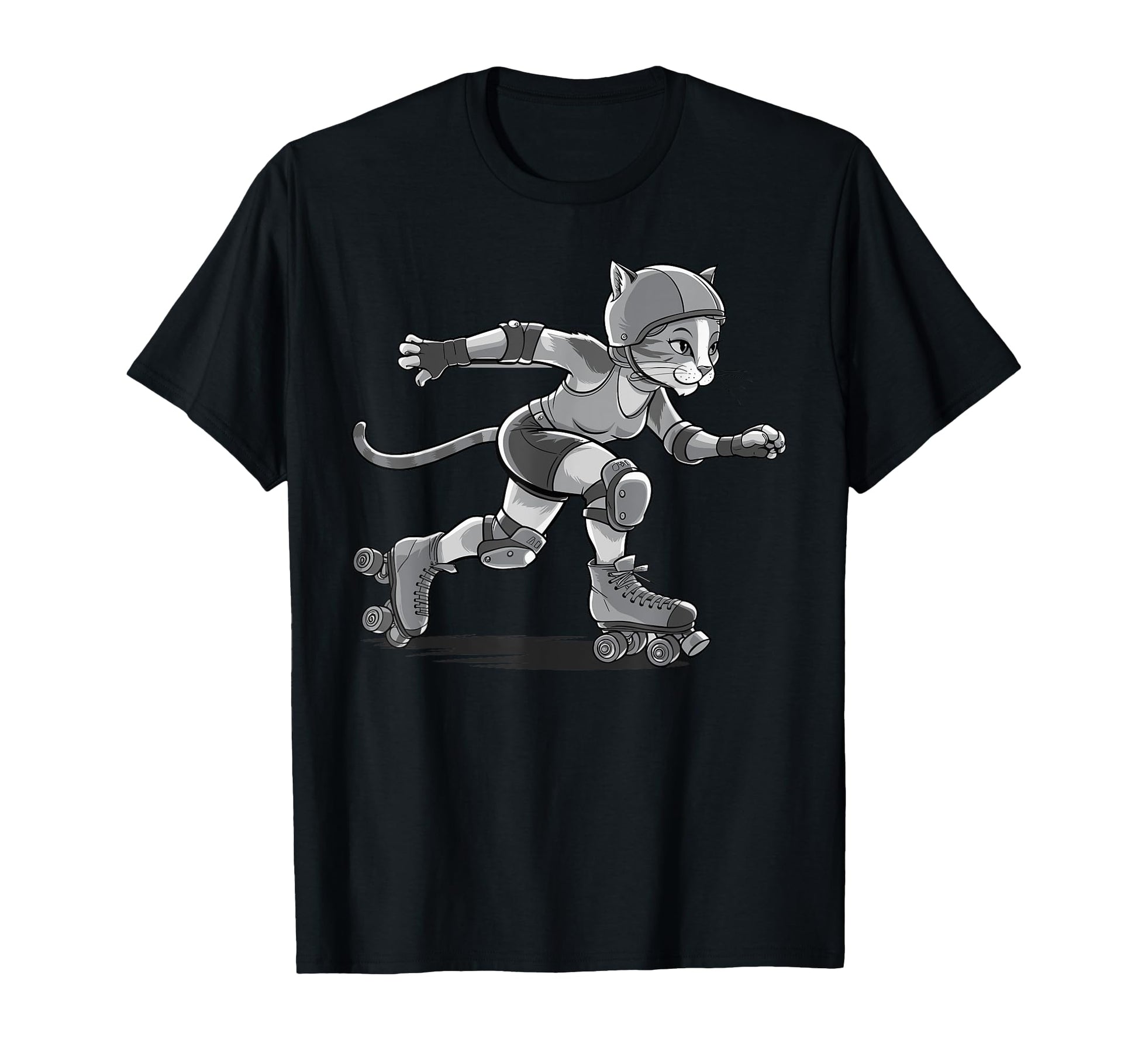 Roller Skating Cat Roller Derby Cats T-Shirt - Trendy Graphic Men Women - T-Shirt, Sweatshirt, Hoodie