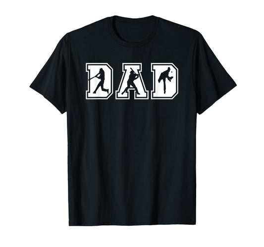 Baseball Dad Funny Fathers Day T-Shirt - Aesthetic Graphic Unisex - T-Shirt, Sweatshirt, Hoodie