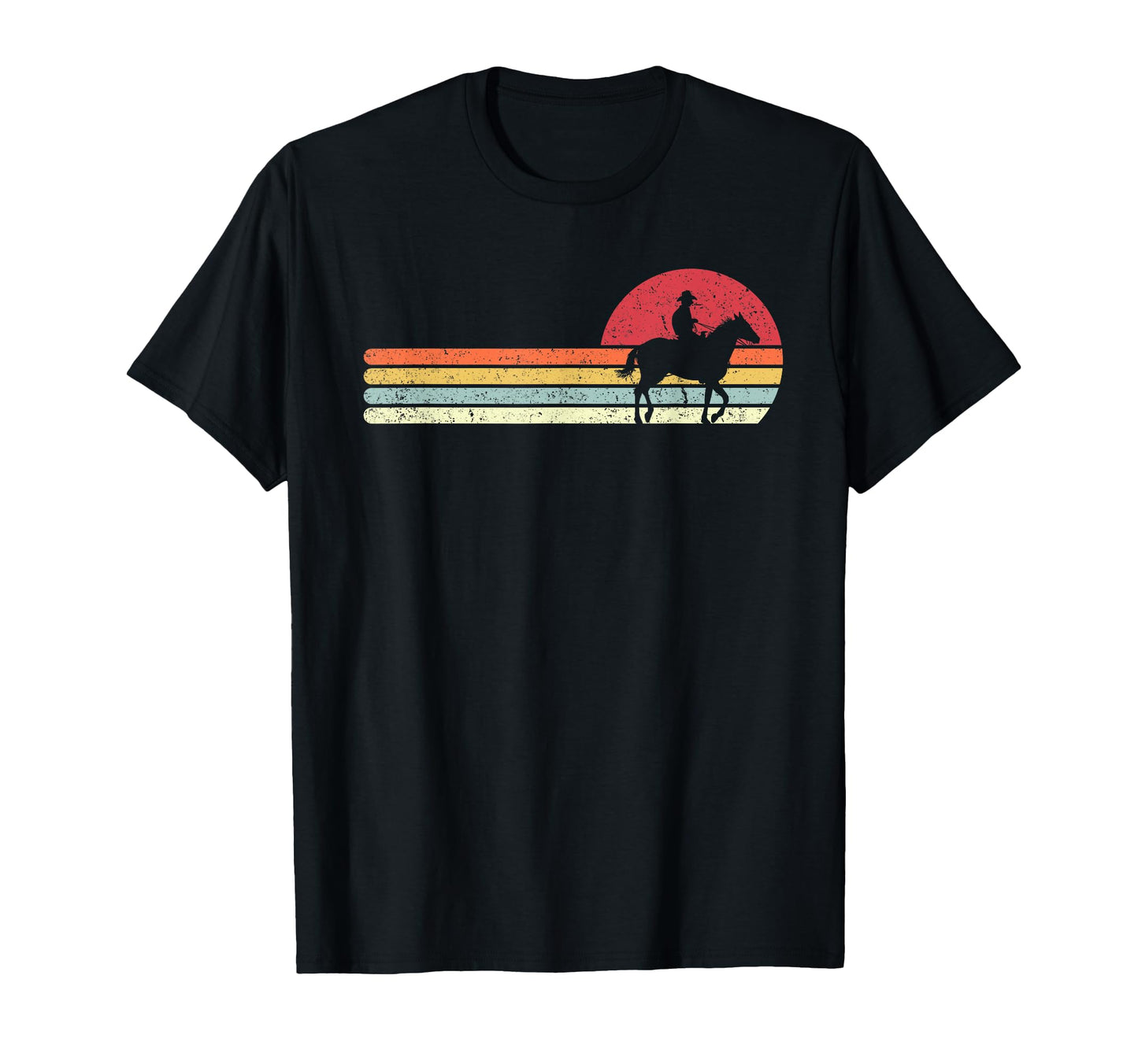 Cowboy Cowgirl Horse Wild West T-Shirt - Minimalist Print Men Women - T-Shirt, Sweatshirt, Hoodie
