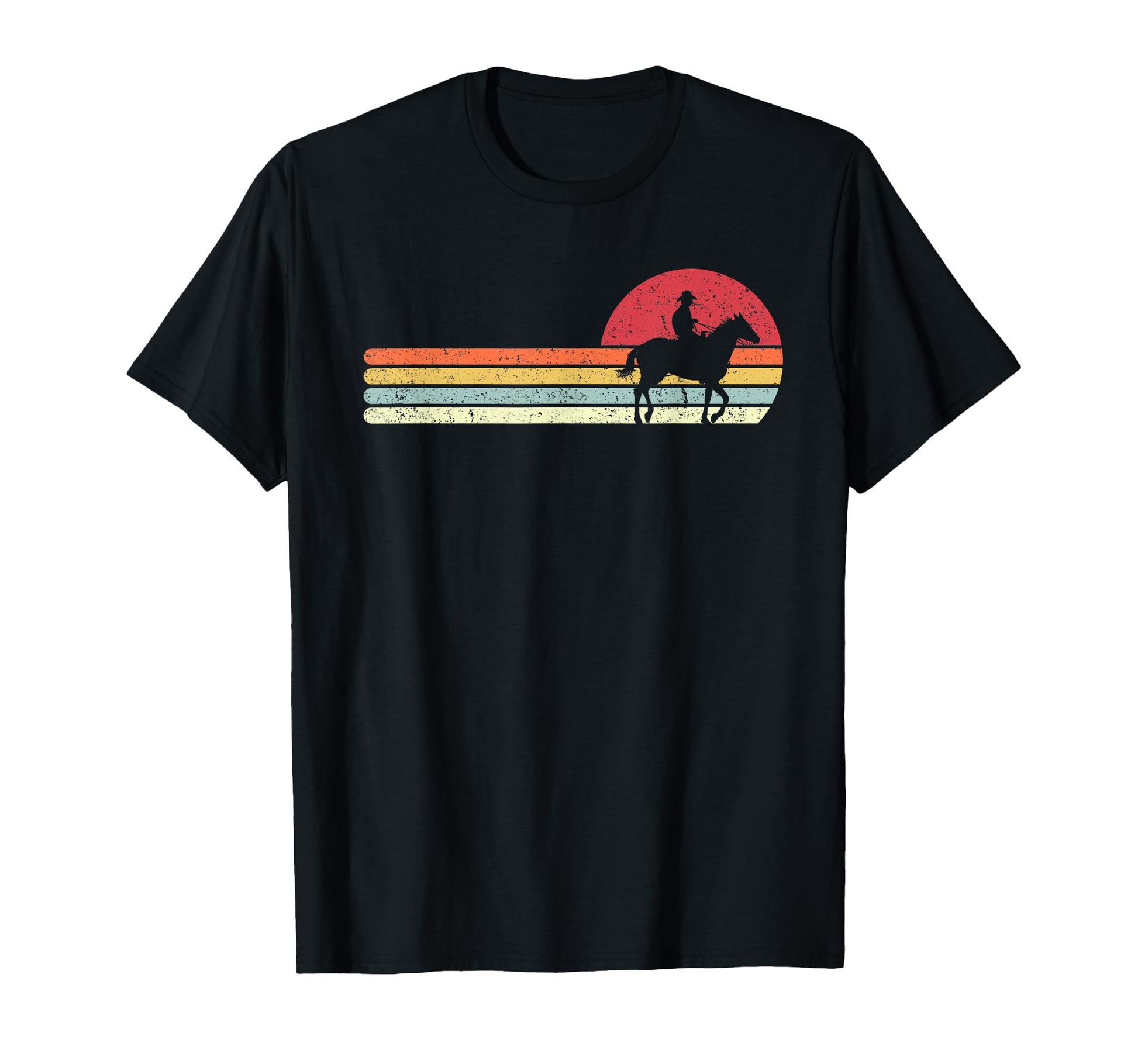 Cowboy Cowgirl Horse Wild West T-Shirt - Minimalist Print Men Women - T-Shirt, Sweatshirt, Hoodie