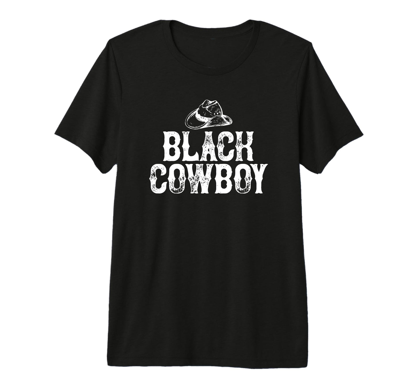 Black Cowboy Gift Tri Blend T-Shirt - Trendy Graphic for Adults - T-Shirt, Sweatshirt, Hoodie