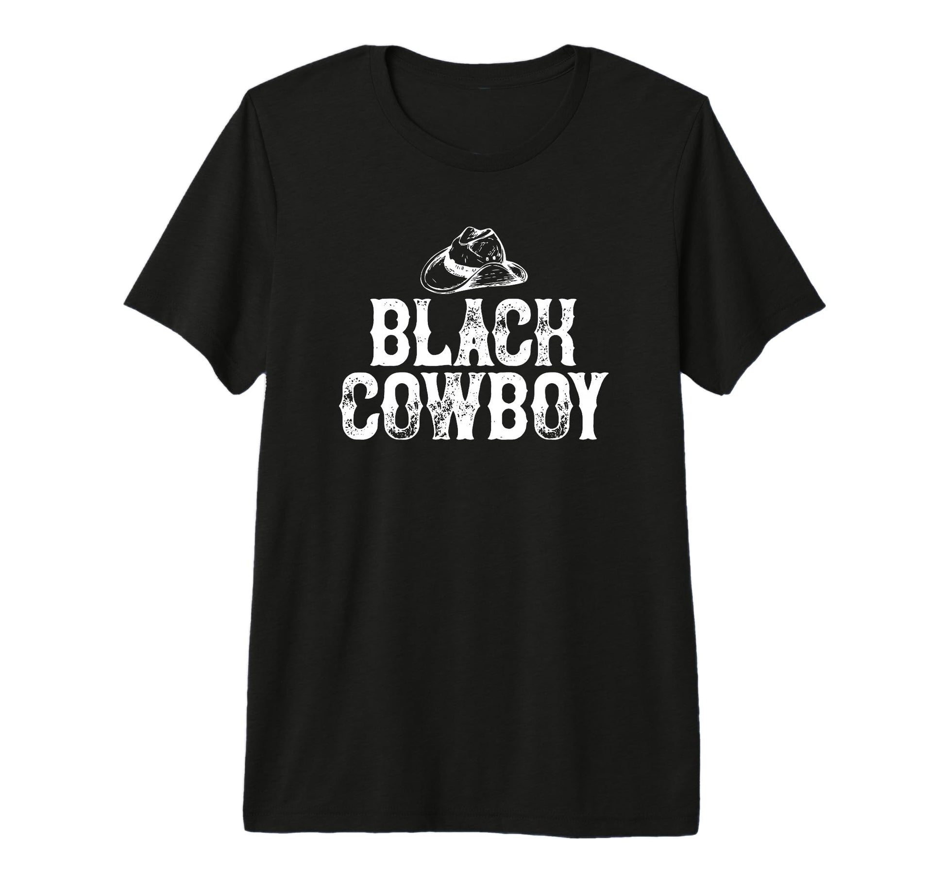 Black Cowboy Gift Tri Blend T-Shirt - Trendy Graphic for Adults - T-Shirt, Sweatshirt, Hoodie