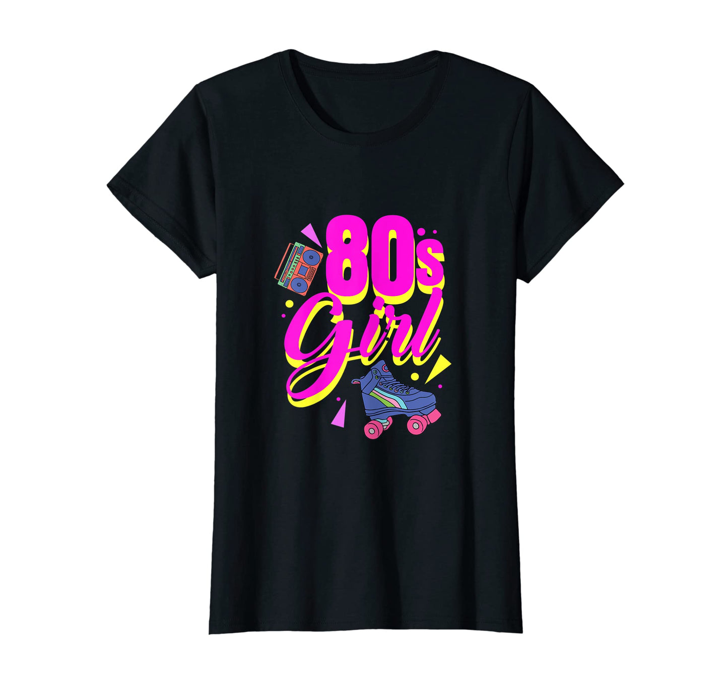 Womens 80S 1980S Eighties Roller Skate T-Shirt - Trendy Graphic for Adults - T-Shirt, Sweatshirt, Hoodie