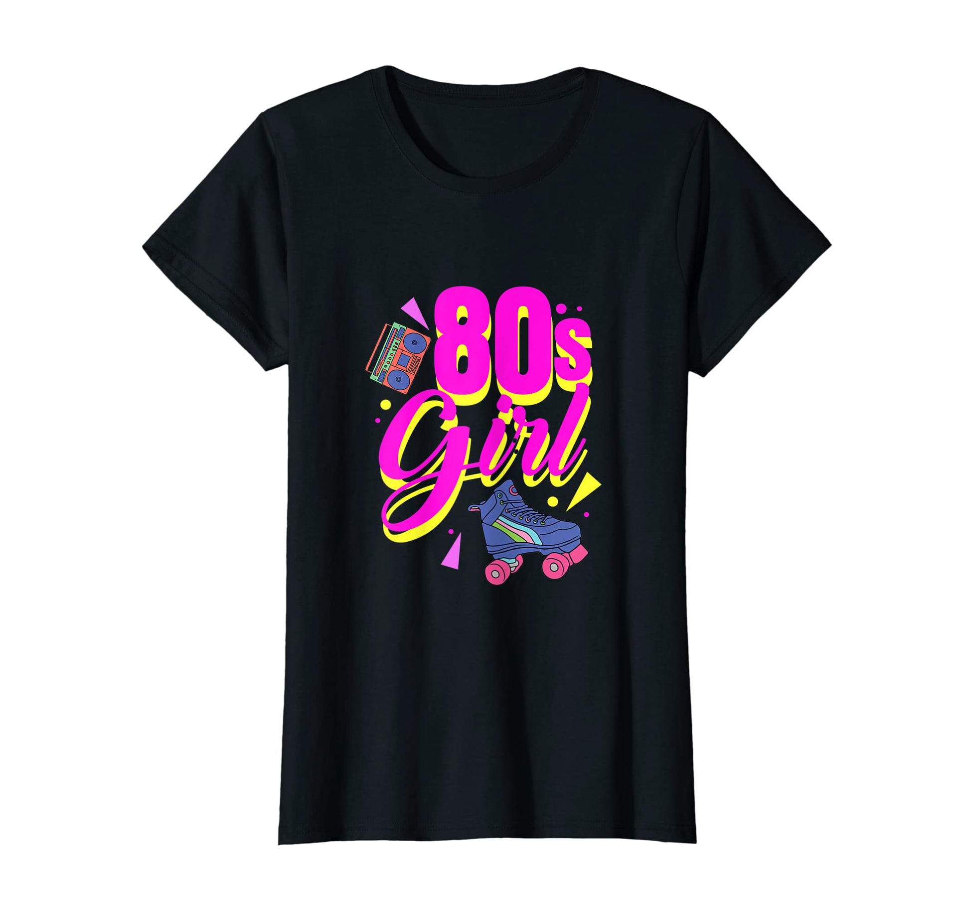 Womens 80S 1980S Eighties Roller Skate T-Shirt - Trendy Graphic for Adults - T-Shirt, Sweatshirt, Hoodie