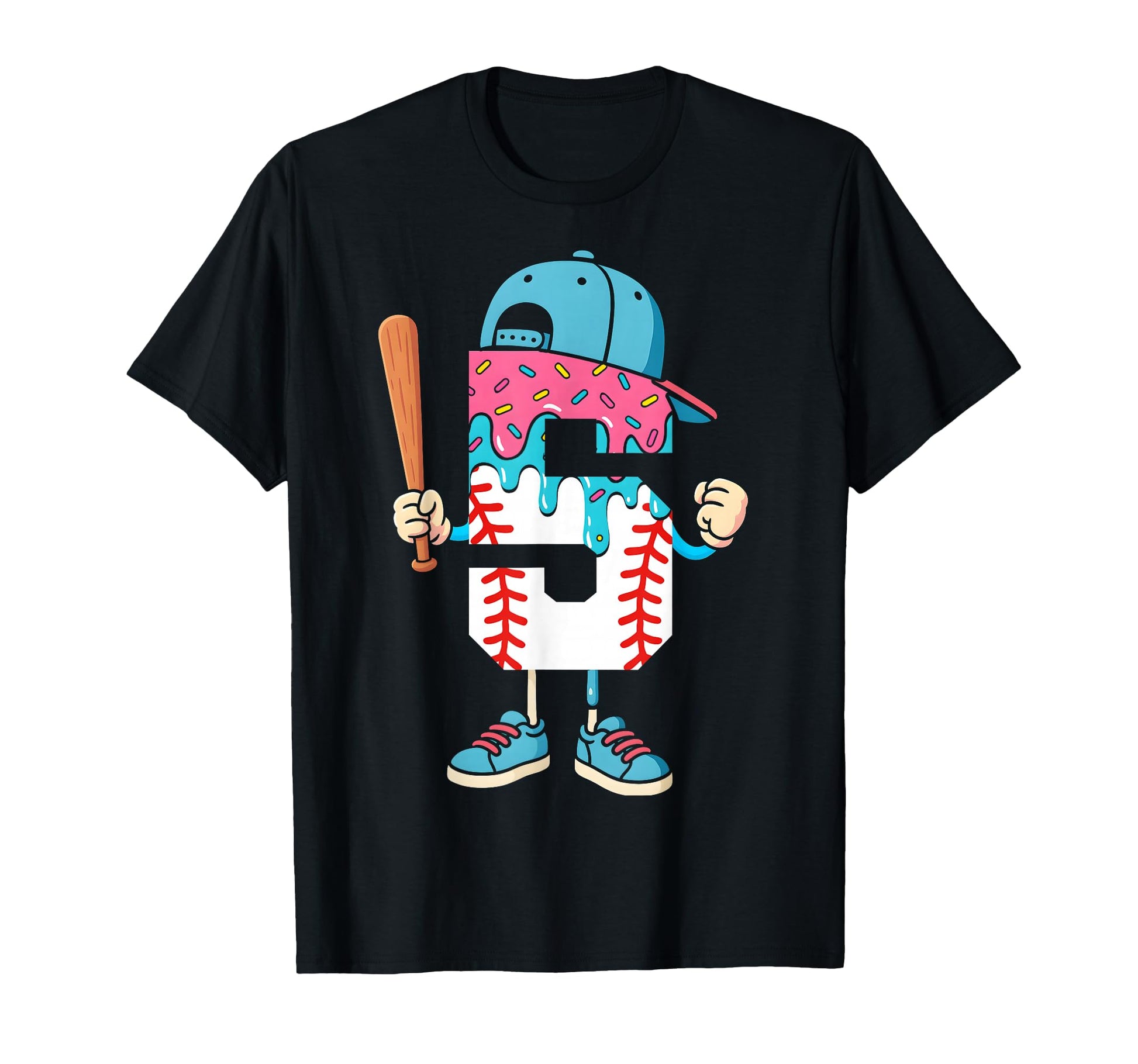 Baseball 5 Year Old Ice Cream Drip T-Shirt - Streetwear Style Men Women - T-Shirt, Sweatshirt, Hoodie